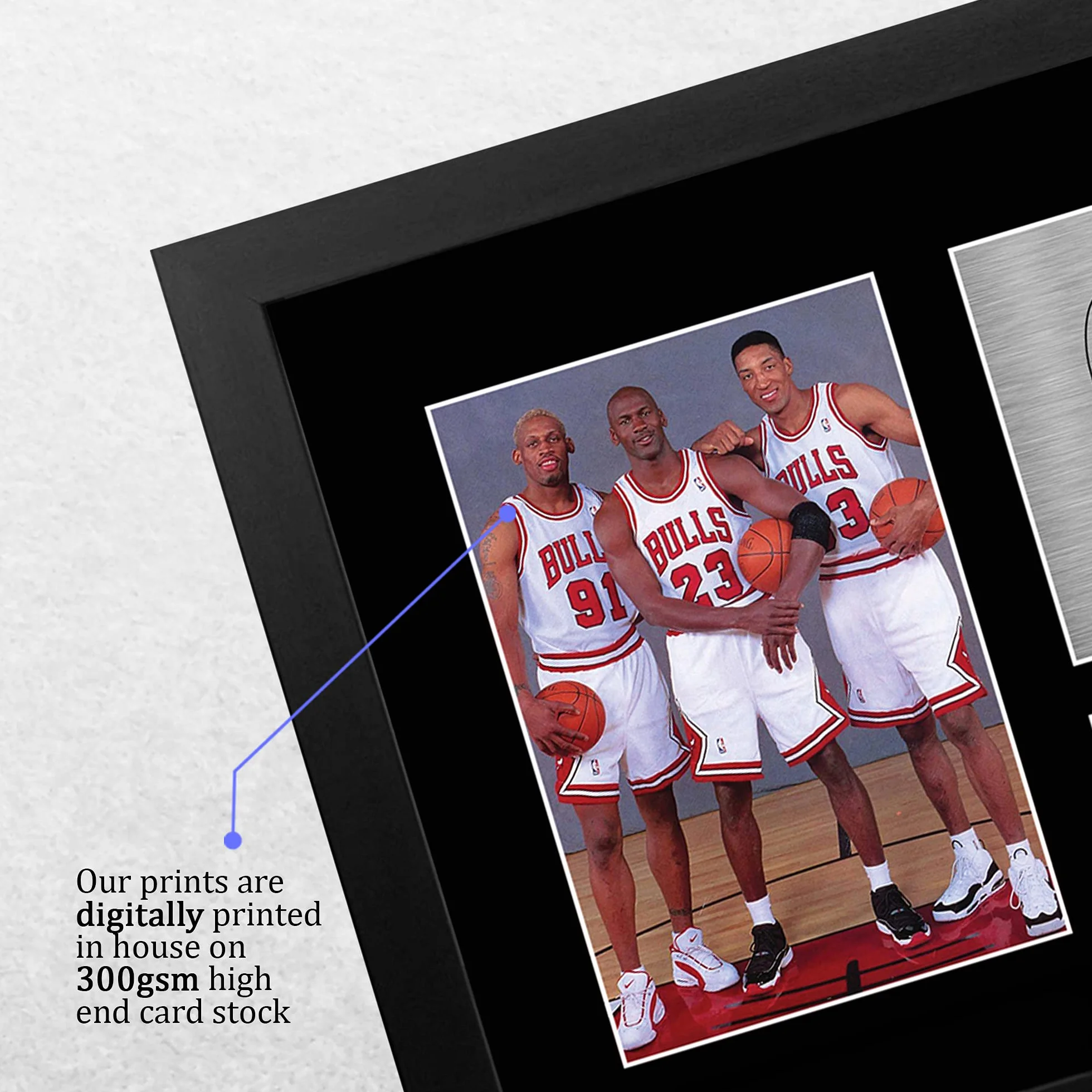 Michael Jordan Dennis Rodman Scottie Pippen Chicago Bulls A4 Podpisane Zdjęcie Z Autografem Pamiątka Koszykarska