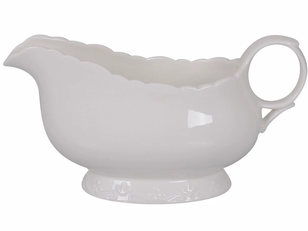 sosjerka miska na sos dzbanek z porcelany biały "Provence" firmy Chic Antique