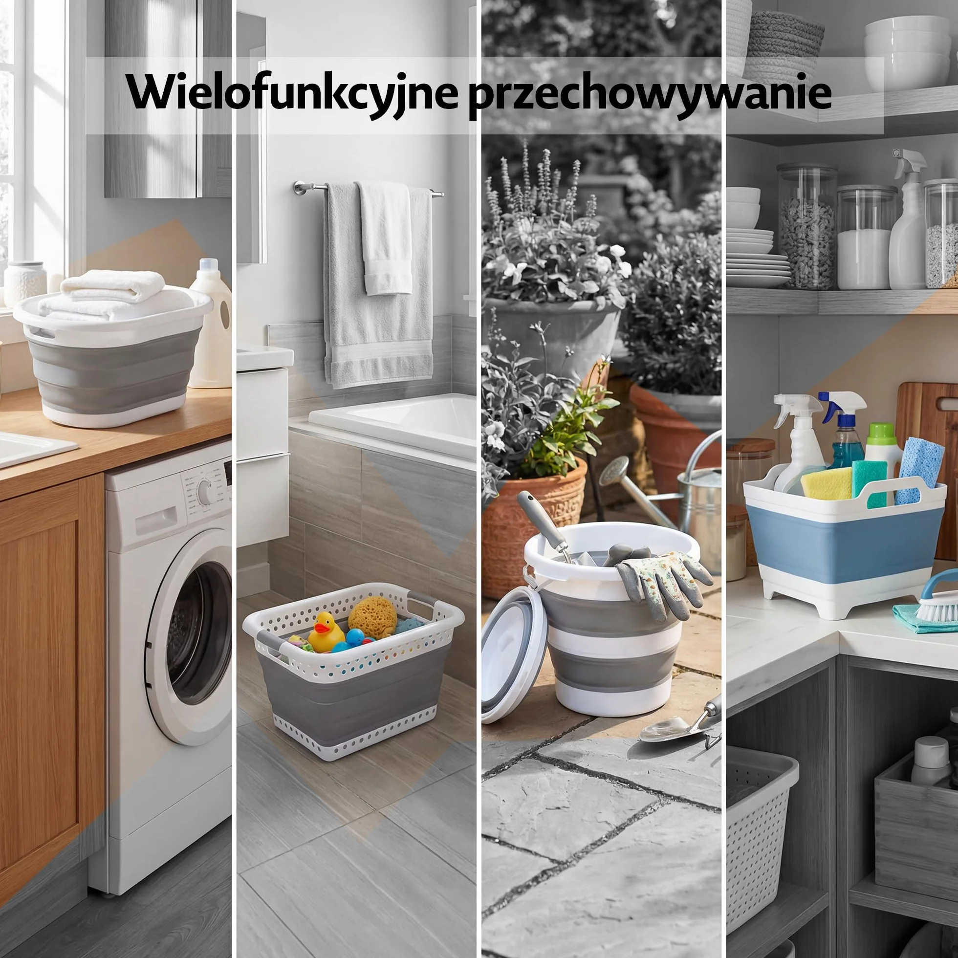 Składana miska 10 l ze śrubą spustową tacka ociekowa do zlewu antypoślizgowa