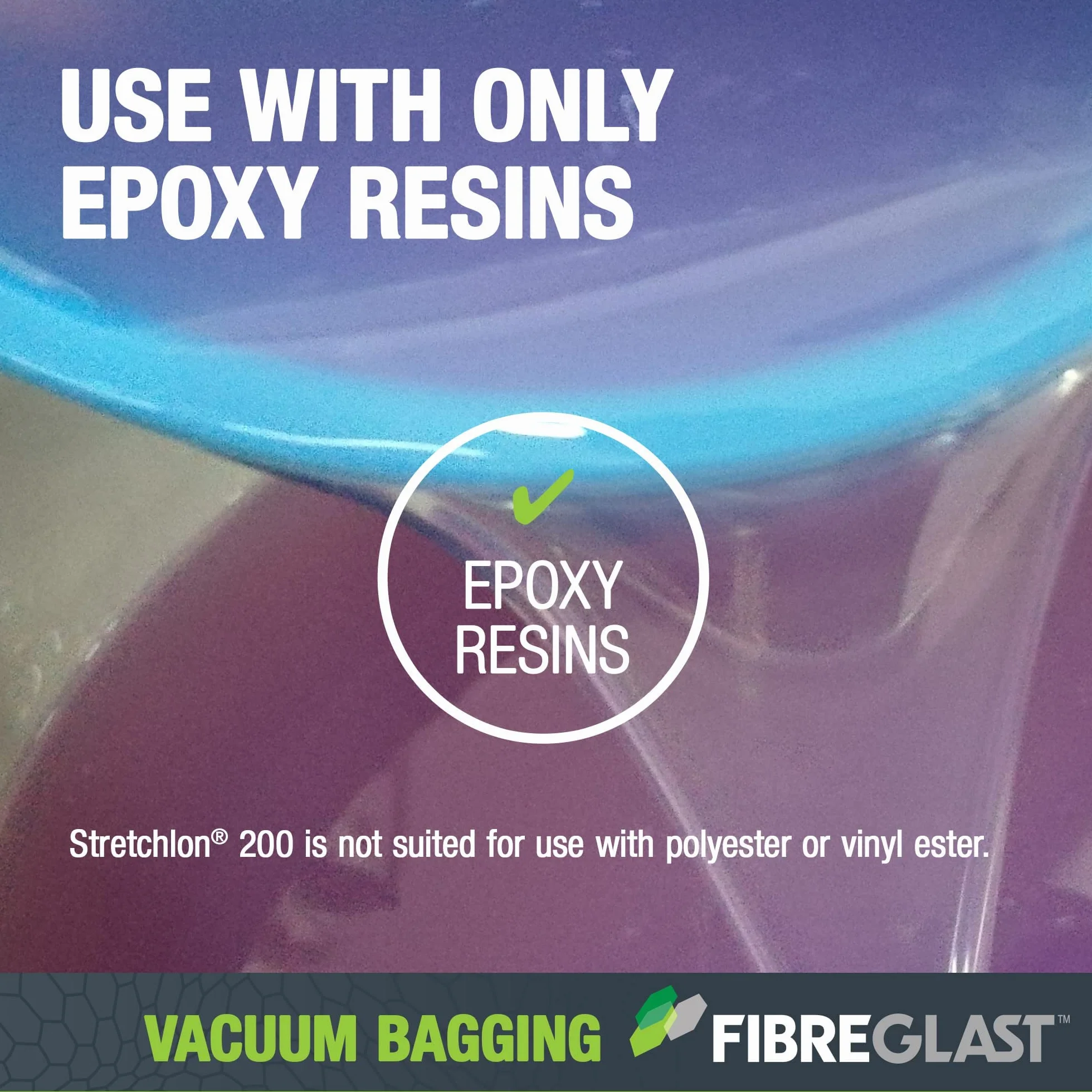 Fibre Glast Folia do pakowania próżniowego Stretchlon 200, 3 jardy – materiały do pakowania próżniowego Elite Lab, komory odgazowujące i zestawy do oczyszczania próżniowego, uszczelniania i