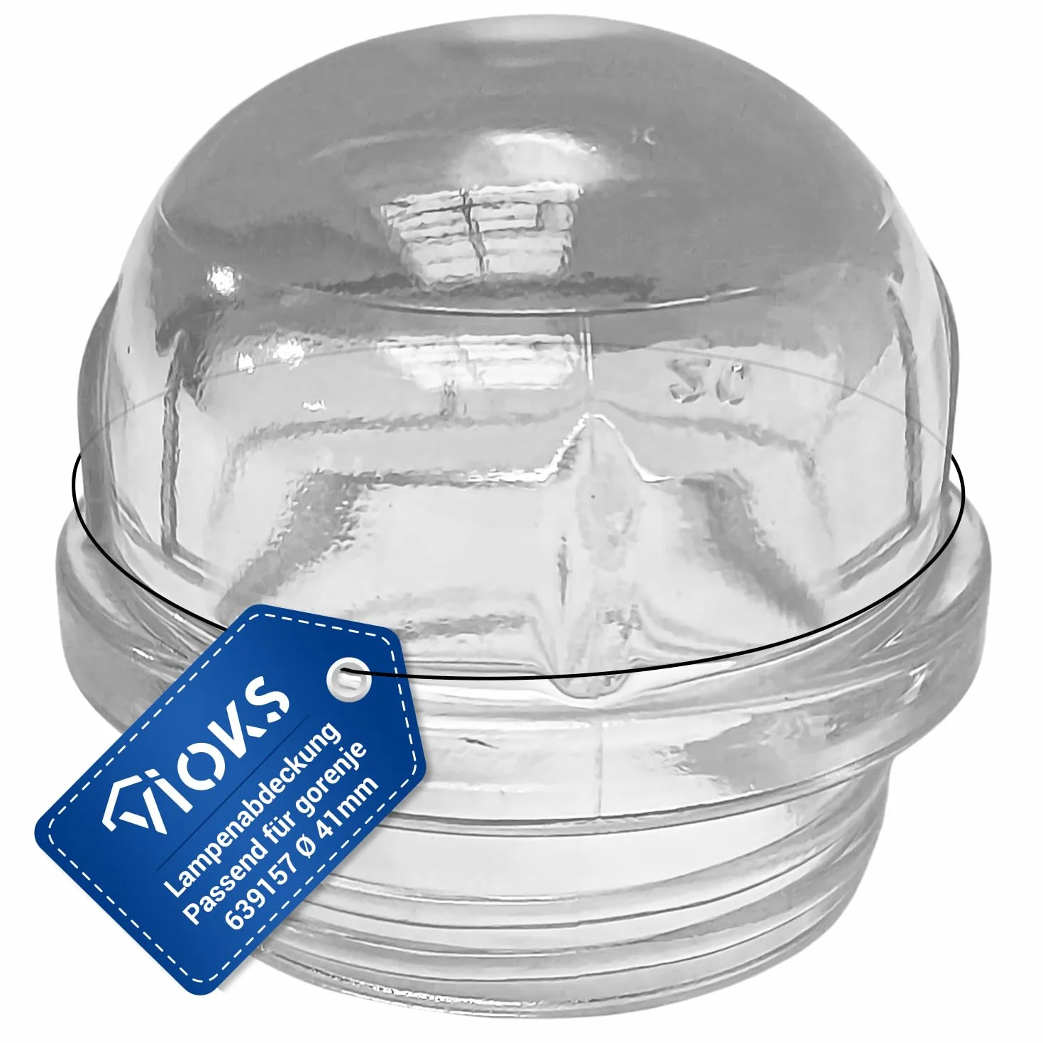 VIOKS Osłona lampy zamiennik do Gorenje 639157 szkło zapasowe do piekarnika o średnicy 41 mm - pokrywa piekarnika szkło Gorenje części zamienne - pokrywka ze szkła lampy piekarnika Gorenje akcesoria