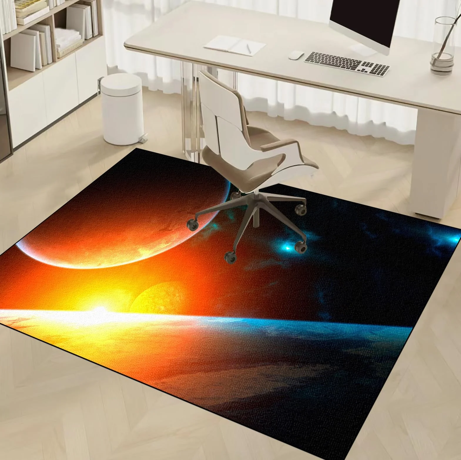 Dywan Krzesło Gamingowe, Ochraniacz Podłogi Wózki Inwalidzkie Biuro, Mata Ochronna Na Podłogi, Antypoślizgowa Mata Do Komputera Gry Na Podłogę 140 x 200 cm