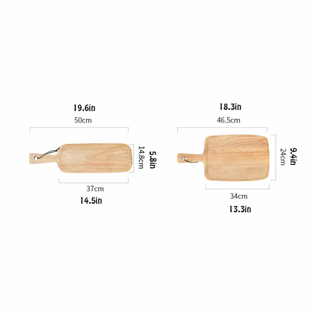 Deska do krojenia Drewniana deska do krojenia z uchwytem Deska do krojenia i serwowania Długa półmisek na wędliny Deska do pizzy i sera do chleba do kuchni Akcesoria kuch,Large Wood Color