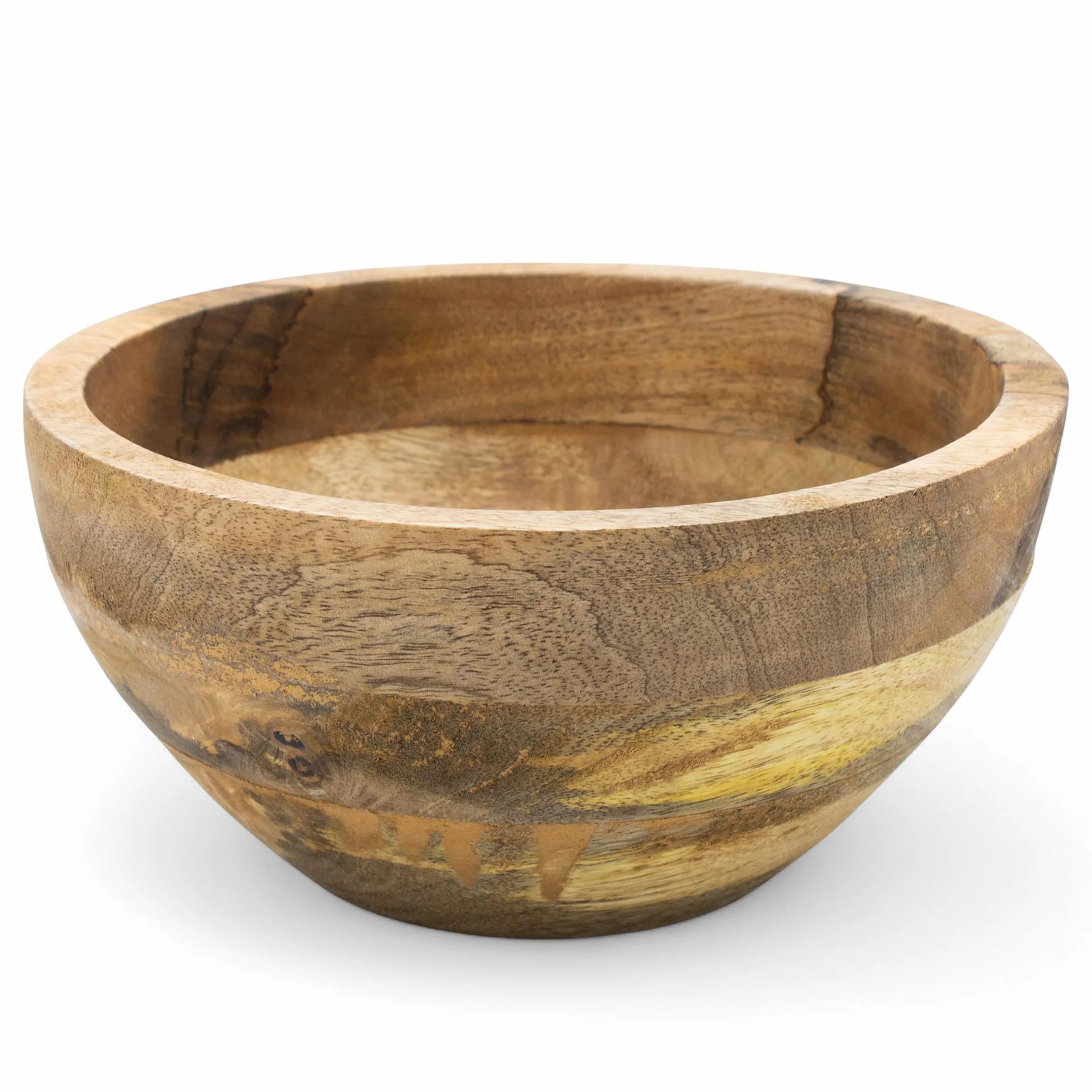 Spetebo Mango dekoracyjna miska naturalna - 20 cm - drewniany talerz na owoce okrągły - taca dekoracyjna taca do serwowania świecy dekoracyjna miska do serwowania miska do serwowania miska na świece