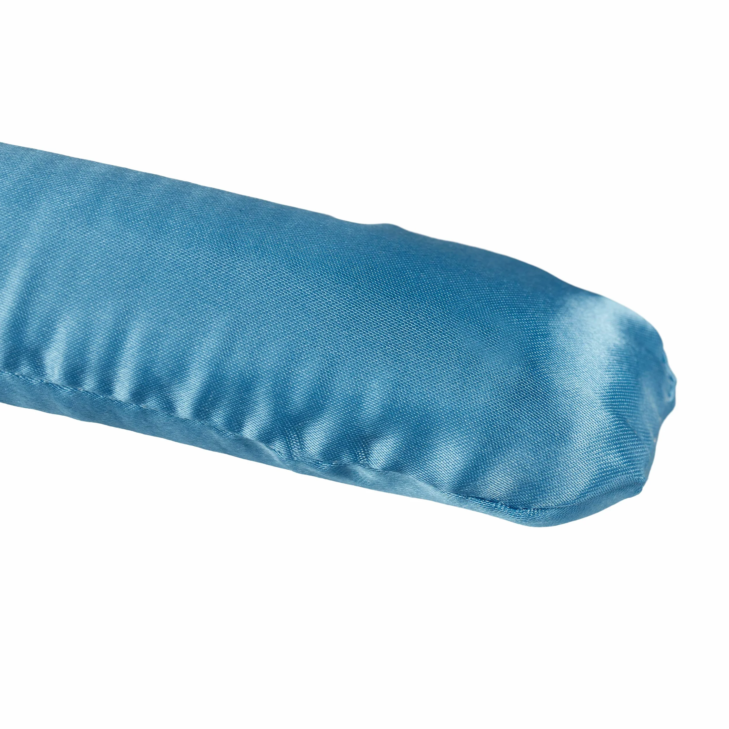 Relaxdays Satynowy wieszak na ubrania 38 cm, 10 sztuk, obrotowe haczyki 360°, jasnoniebieski