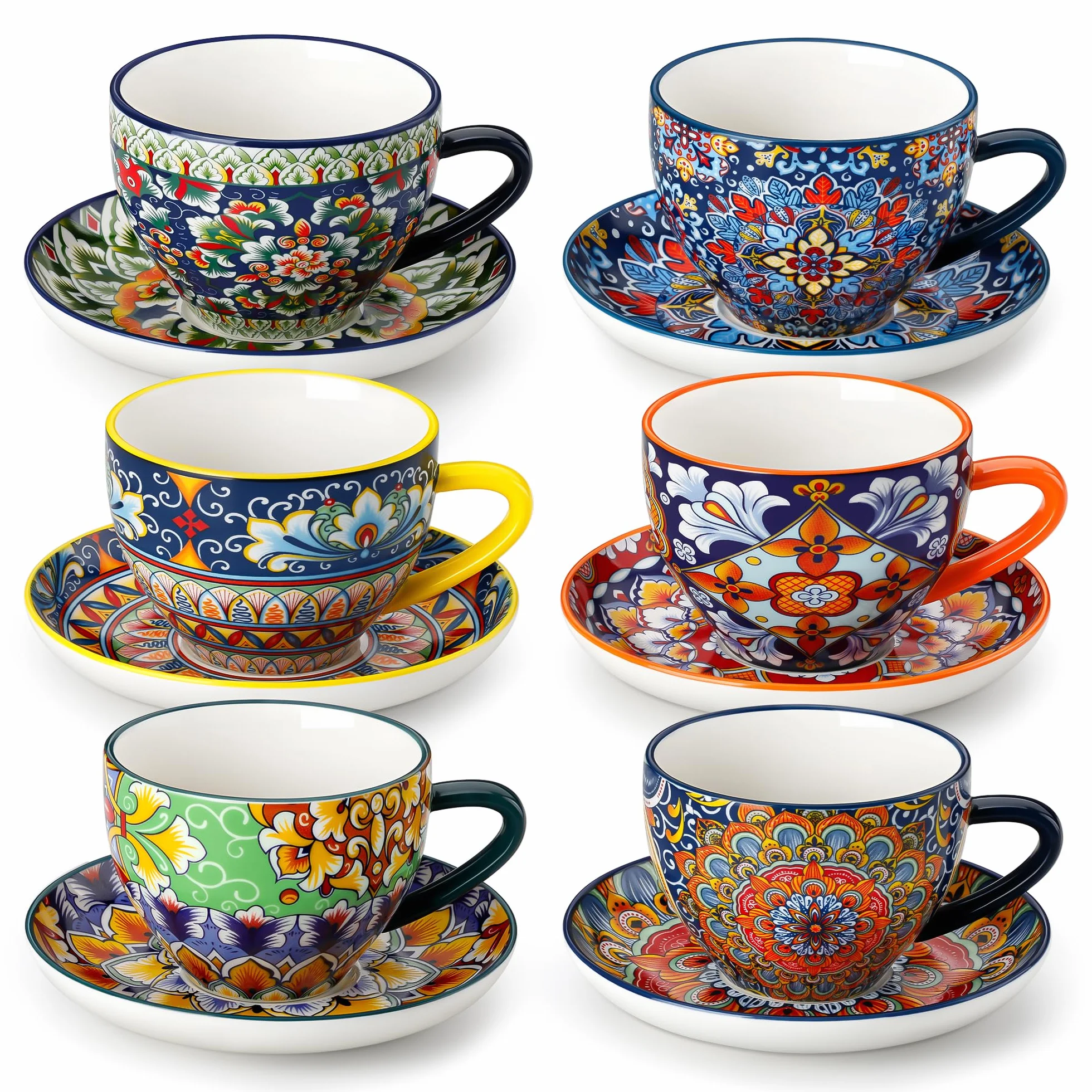 Vancasso SIMI filiżanki do cappuccino ze spodkami, zestaw 6 sztuk
