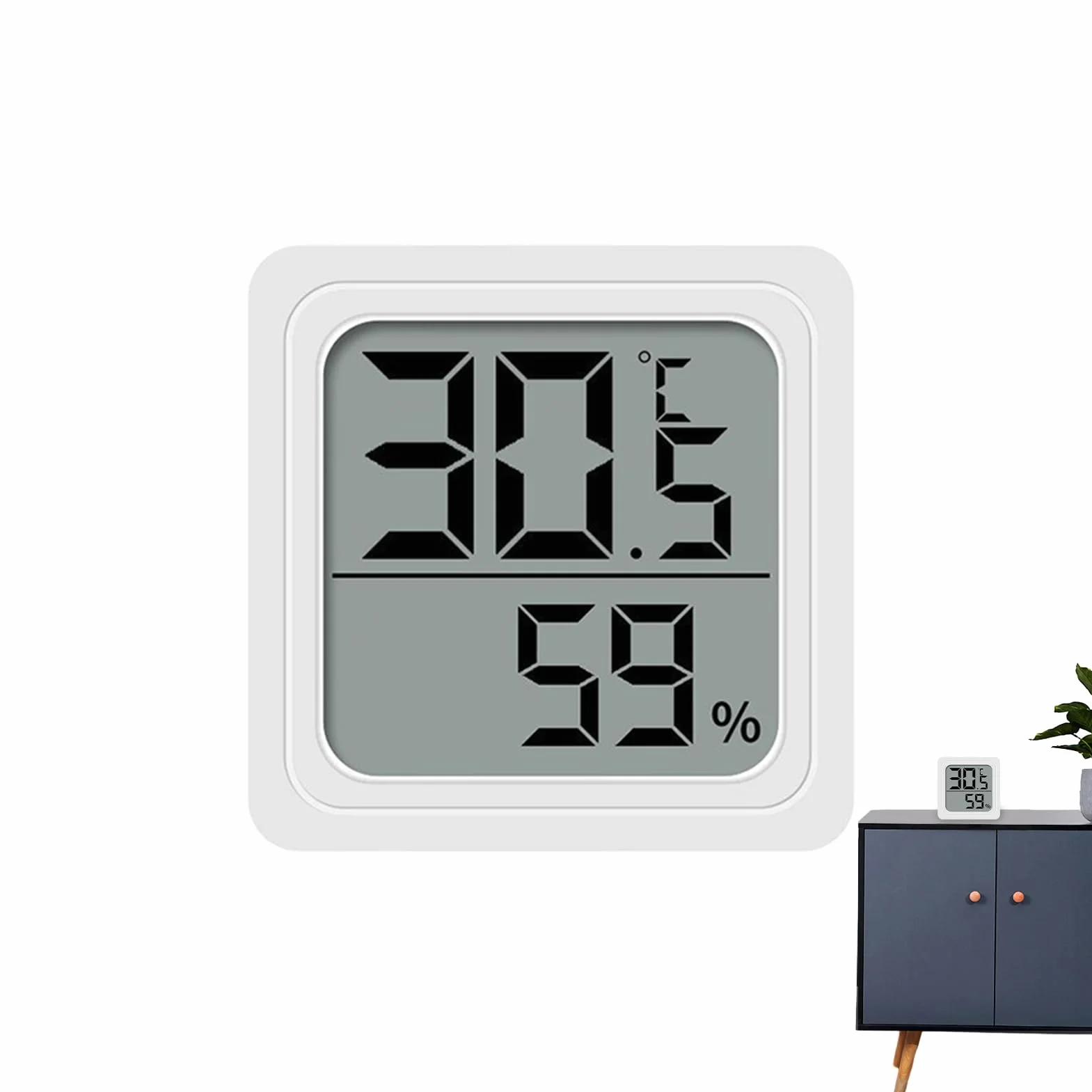 Monitor Temperatury i Wilgotności,Domowy Monitor Temperatury i Wilgotności | Czujnik Zasilany Bateryjnie Do Kuchni Pokoju Dziecięcego Tarasu Salonu Sypialni Domu
