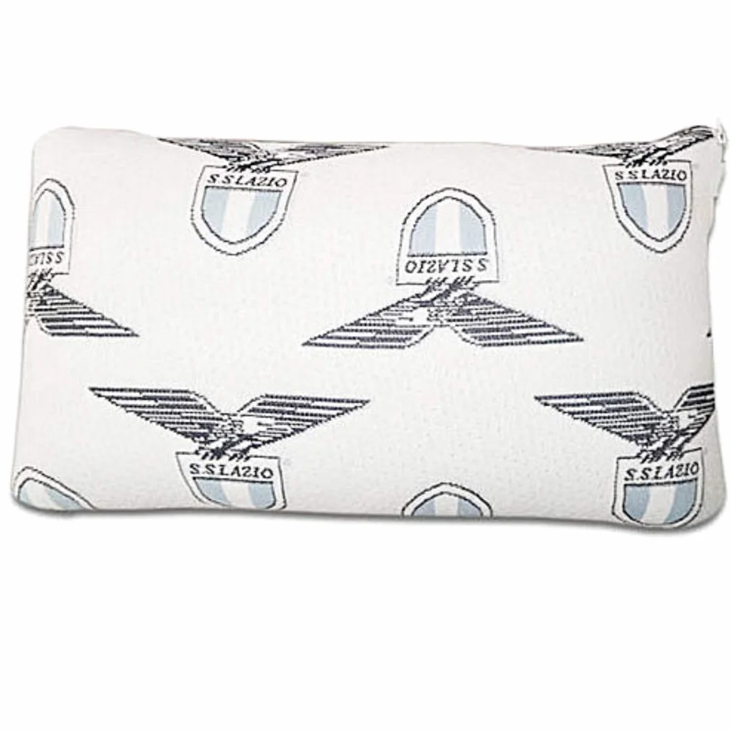 Evergreenweb OUTLET - Podróżne poduszki Memory Foam 24 x 42 wysokie 12 cm, Poduszka Oficjalna z drużyną piłkarską serii A - SS LAZIO, pomysły na prezenty dla dzieci i dorosłych, poduszki Evergreen wzór mydła z tkaniny antyalergicznej zdejmowane i zmywalne