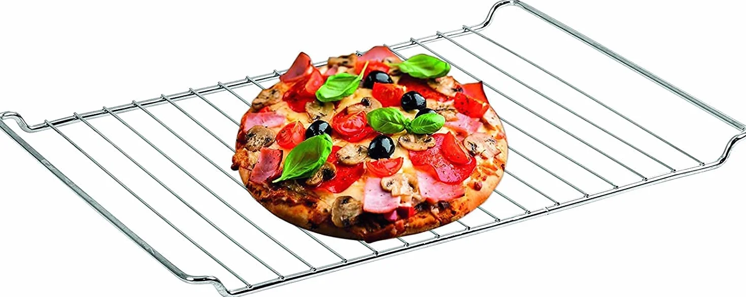 ICQN Kratka 422 x 370 mm, ruszt do piekarnika i kuchenki, pasuje do ELECTROLUX, AEG, IKEA, ZANUSSI, JUNO, ZOPPAS, odporny na zarysowania i nierdzewny, 42,2 x 37 cm