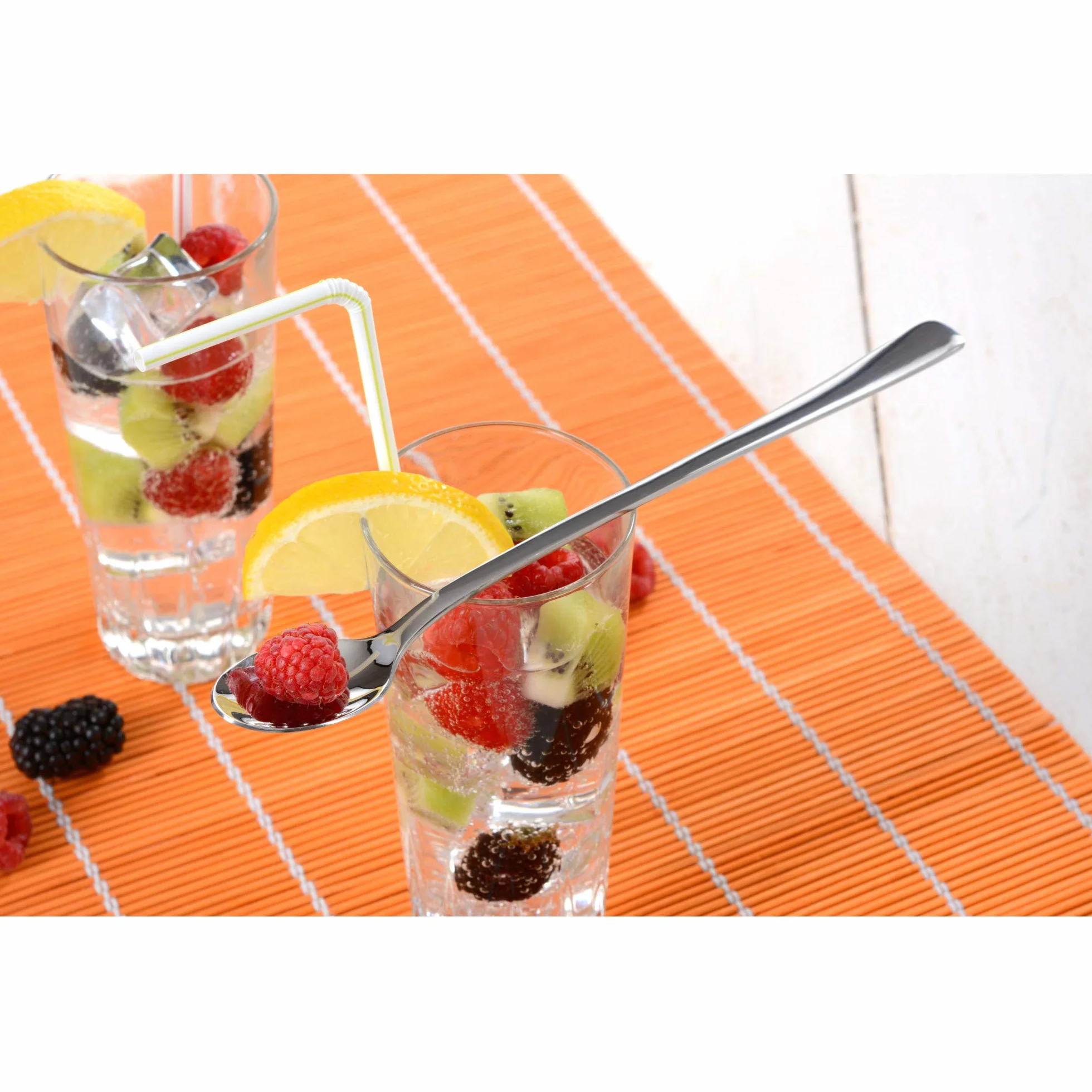 GRÄWE® 6 x łyżka do drinków 22 cm ze stali nierdzewnej, seria Würzburg