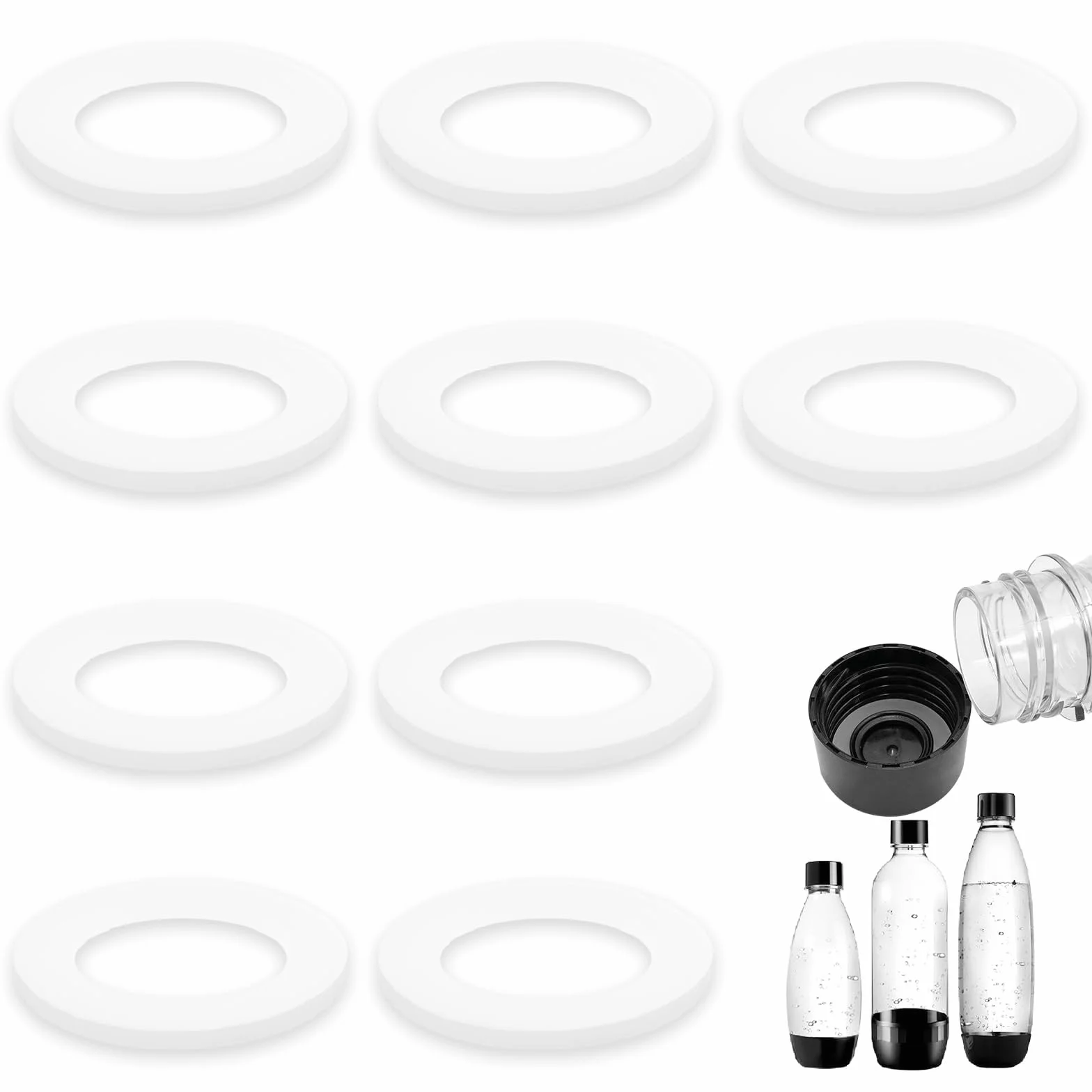 Uszczelka O-Ring Do Butelek PET Kompatybilna Z Sodastream D57 - Zamiennik, 10 sztuk