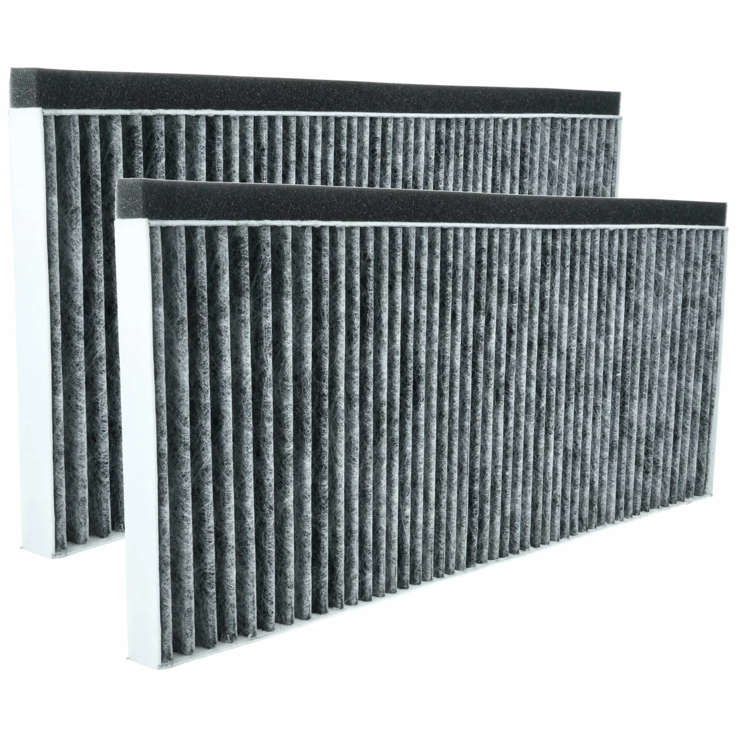 vhbw 2 x filtr z węglem aktywnym kompatybilny z Bosch DFM064W50, DFM064A52, DFM064W51, DFM064W50A, DFM064A51 okapy kuchenne - 45,5 x 20,0 x 2,3 cm