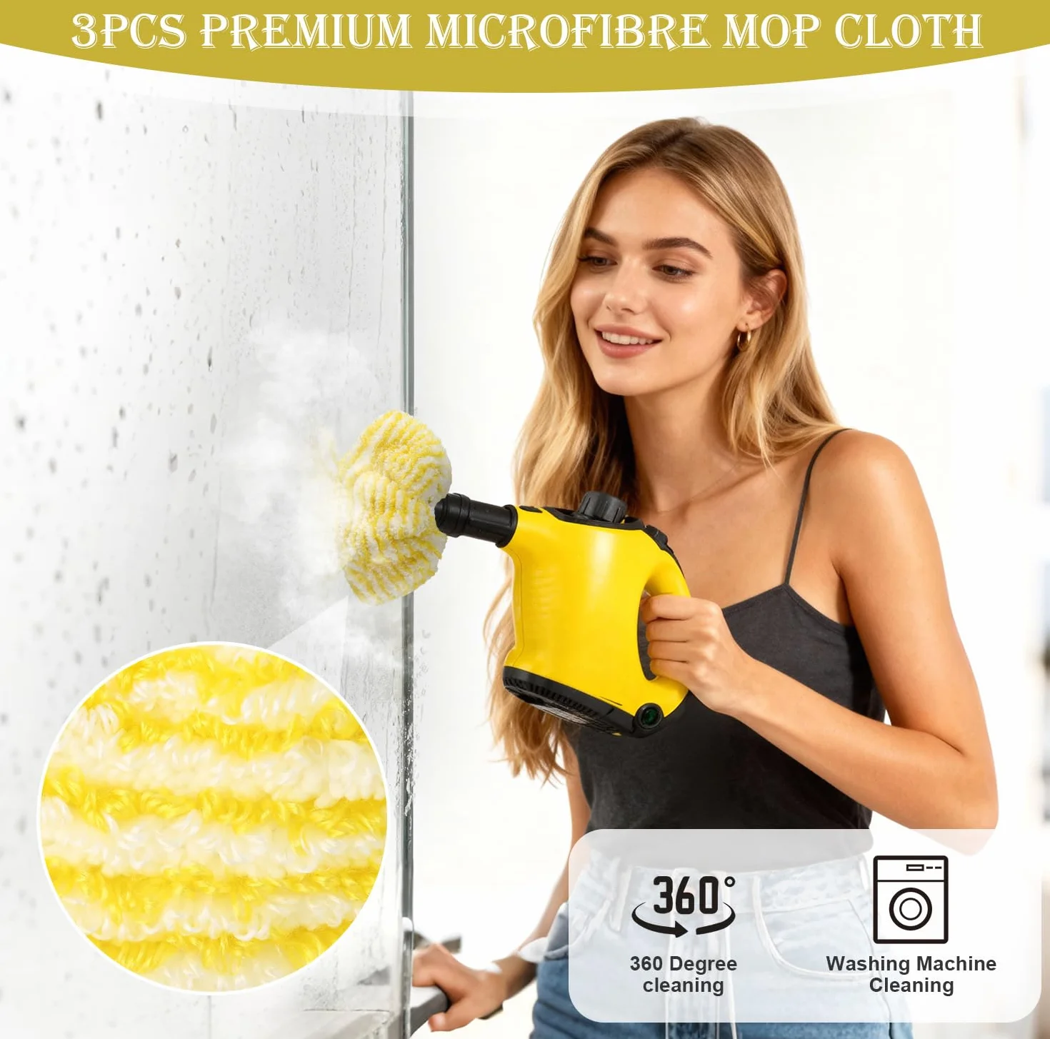 6-częściowy zestaw wymiennych ściereczek z mikrofibry kompatybilny z odkurzaczami parowymi Kärcher EasyFix SC1, SC2, SC3, SC4, SC5 (3x dysza podłogowa + 3x dysza ręczna)