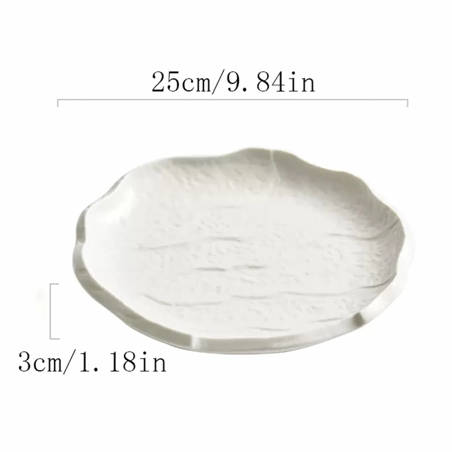 Talerz obiadowy biały talerz ceramiczny talerz obiadowy nieregularny talerz obiadowy talerz deserowy Naczynia domowe Hotel Kawa Talerz obiadowy C