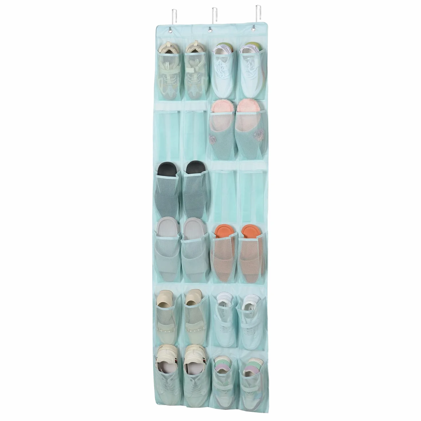 Amazon Basics Organizer na drzwi 24 kieszenie 47 x 6,3 x 165 cm jadeitowo zielony