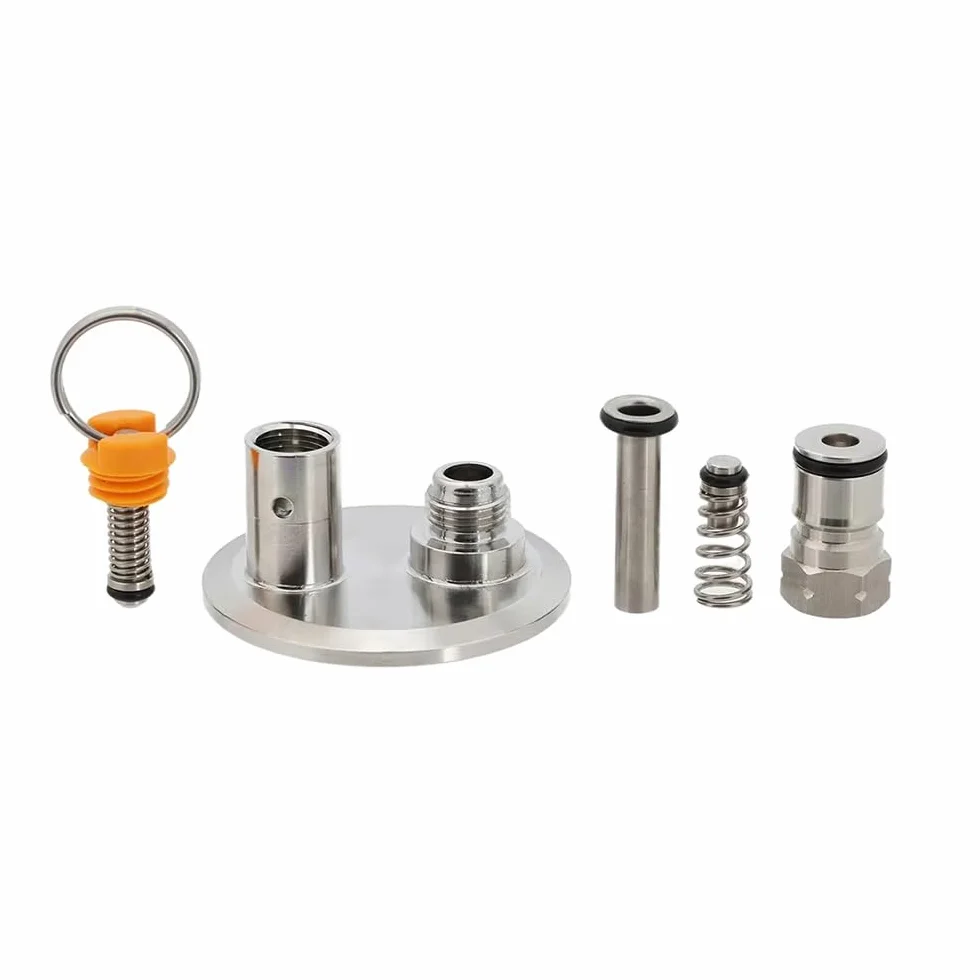 5 cm Tri-Clamp sucha pokrywa leja z 17 PSI PRV i słupkiem gazowym z blokadą kulową - niezbędna do fermentorów domowych do zaparzania, akcesoria do kegeratora, 1 sztuka