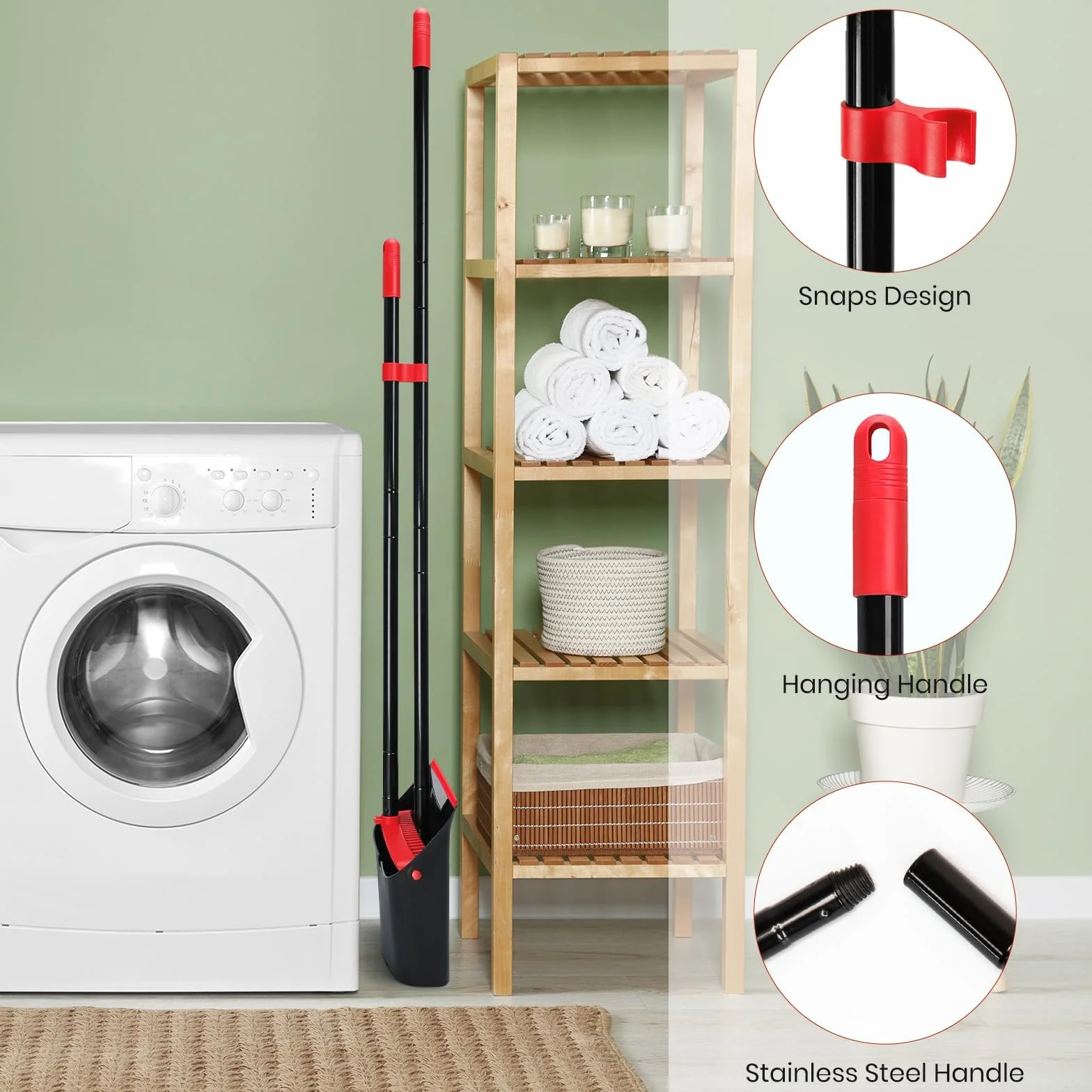 TreeLen Zestaw Broom and Dustpan Combo Sweep Set