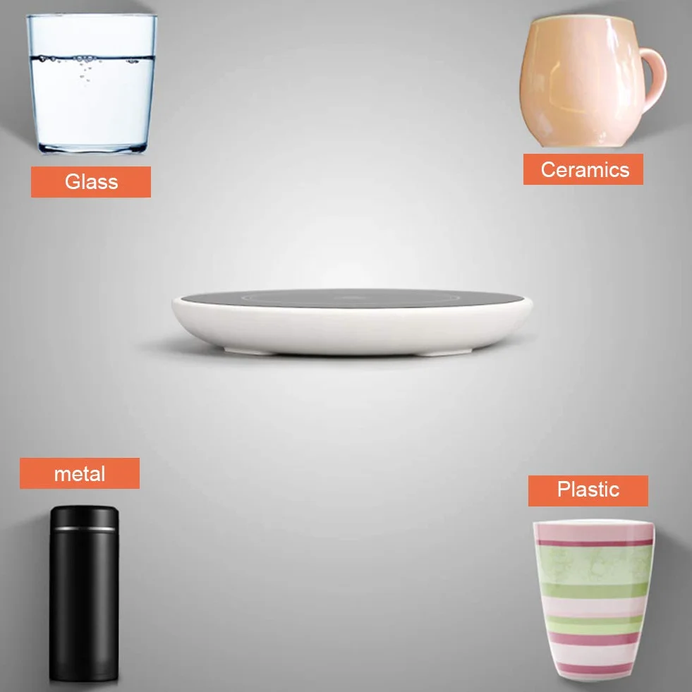 Podgrzewacz do filiżanek z technologią PTC, mata grzewcza szybkiego nagrzewania, energooszczędny, lekki i kompaktowy, nadaje się do kubków ceramicznych i szklanych ze stali nierdzewnej