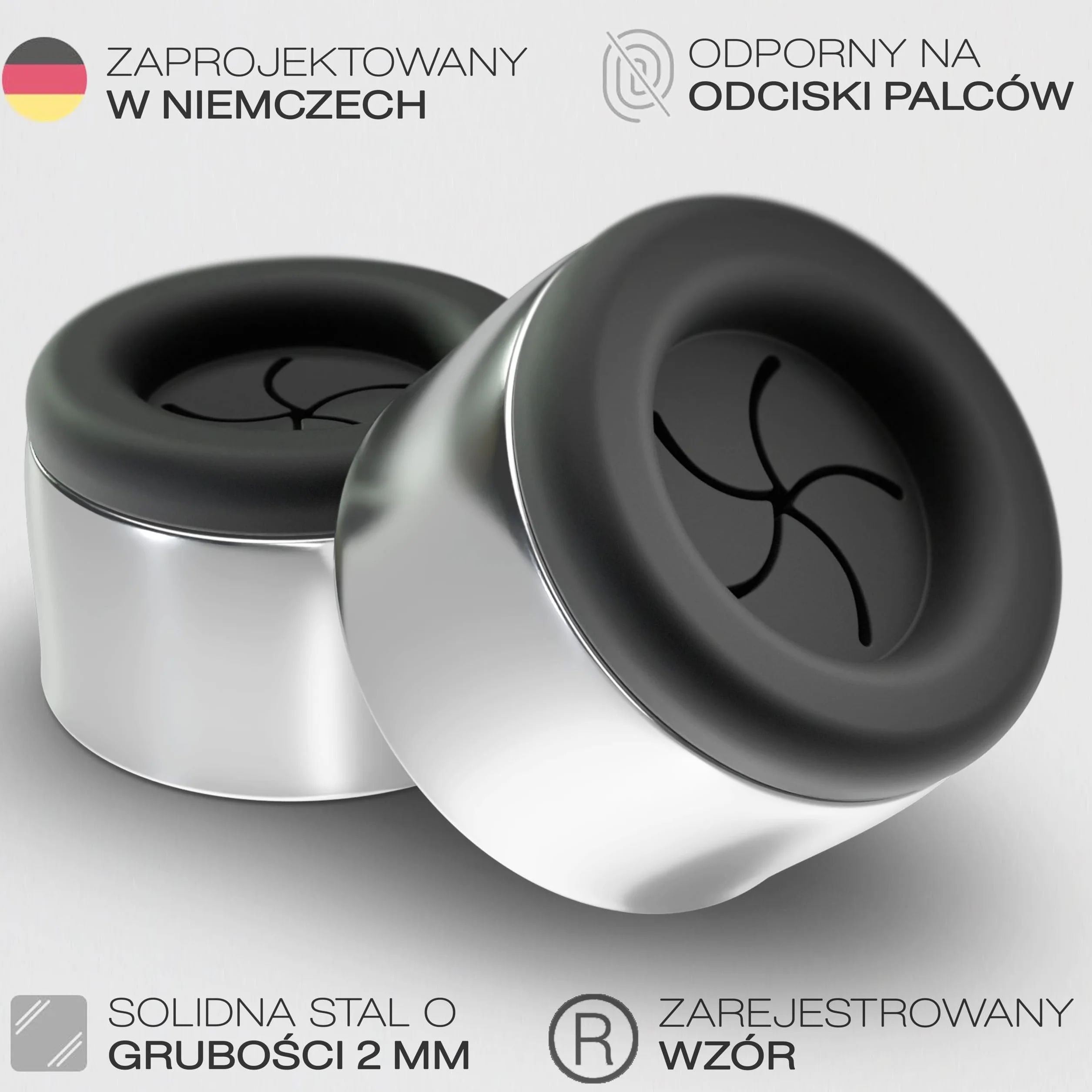 4 wieszaki na ręczniki premium, do łazienki, kuchni i gospodarstwa domowego, ze stali nierdzewnej, chromowane, samoprzylepne, bez wiercenia (czarne)