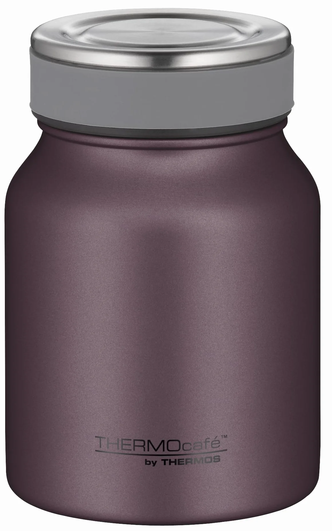 THERMOcafé by THERMOS TC Food Jar burgundy mat 0,50 l, izolowane naczynie na jedzenie, pojemnik termiczny, pojemnik na lunch z podwójnymi ściankami, ze stali nierdzewnej, szczelny, nadaje się do mycia