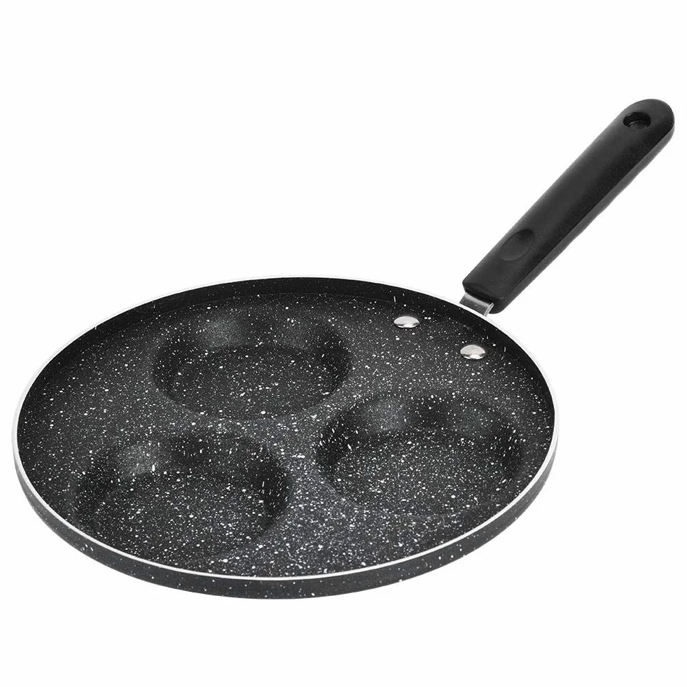 Aluminiowa patelnia do jajek z 3 filiżankami nieprzywierająca patelnia śniadaniowa i cukiernicza do hamburgera, angielskiej muffinki, kanapki, kiełbasy, pasztecików i jajek
