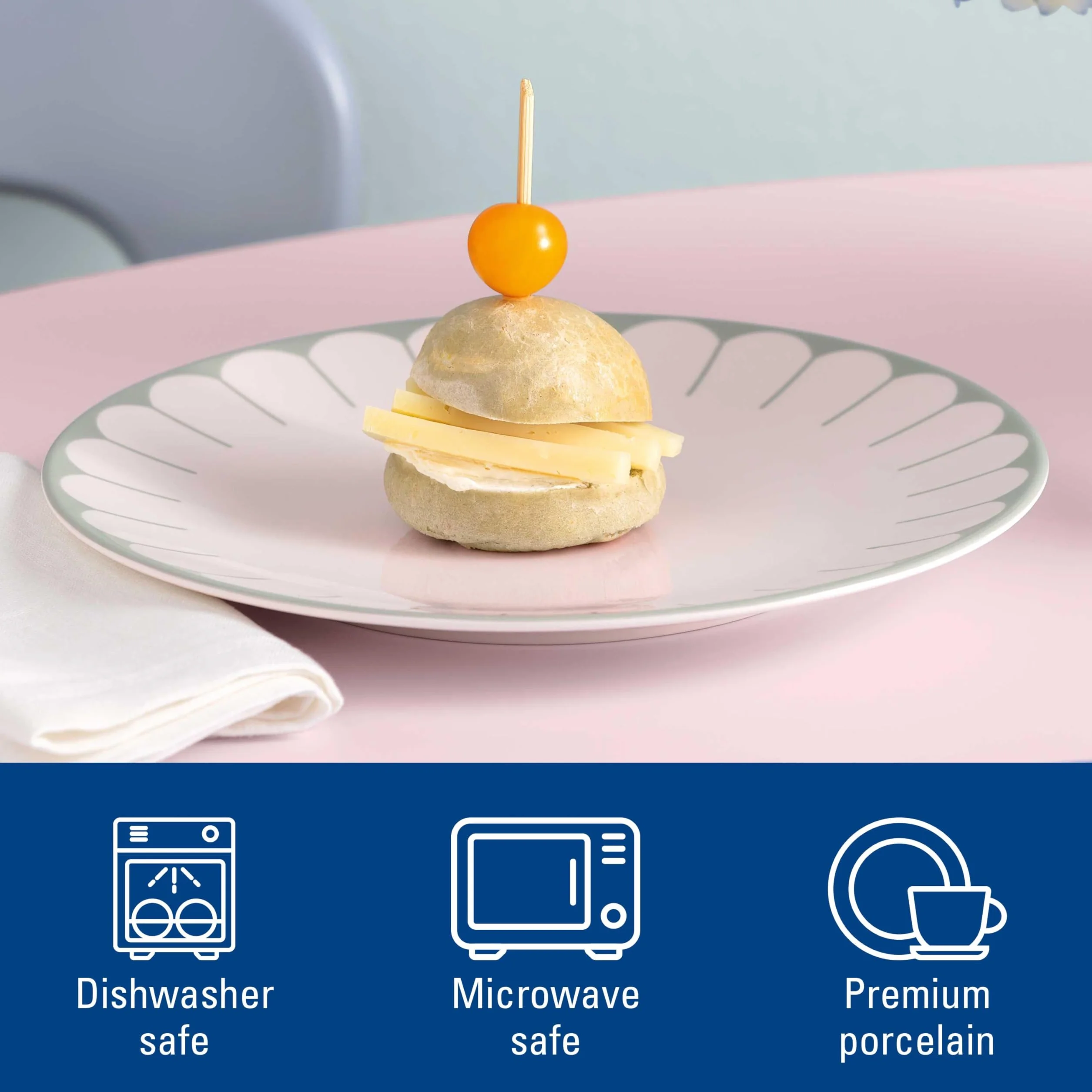 Villeroy & Boch - Fleur vert talerz płaski zielony, nadaje się do zmywarki i mikrofalówki, talerz do dań głównych, duży talerz, naczynie ceramiczne do sztaplowania, porcelana Premium