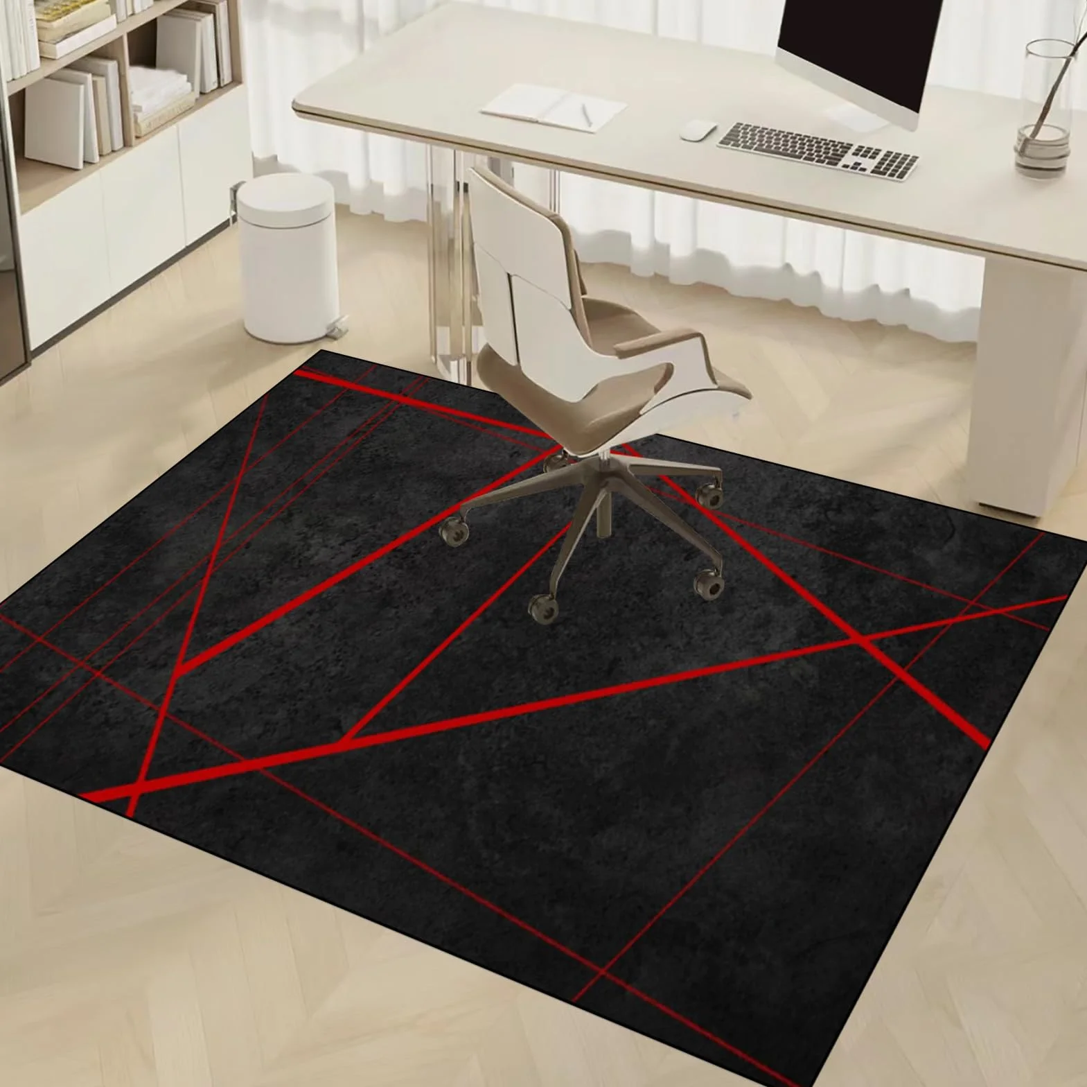 Dywan Krzesło Gamingowe, Ochraniacz Podłogi Wózki Inwalidzkie Biuro, Mata Ochronna Na Podłogi, Antypoślizgowa Mata Do Komputera Do Gier Podłogowych 110 x 130 cm