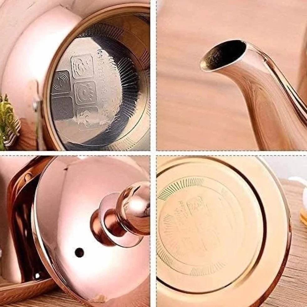 Czajnik ze stali nierdzewnej, Czajnik do herbaty Czajnik-Złoty||4L(Rose Gold,4L)
