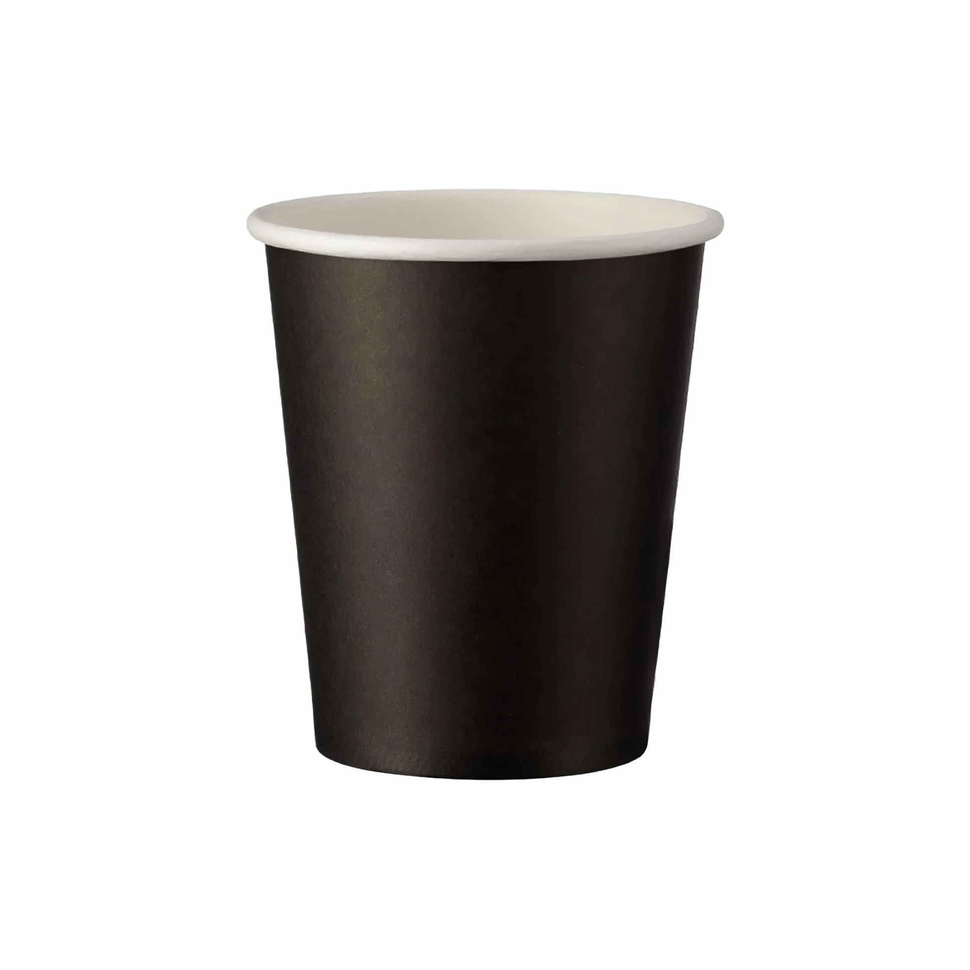 Intertan Q531002M papierowe kubki do picia, jednościenne, czarne, średnica 80 mm, pojemność 8 oz, 50 sztuk