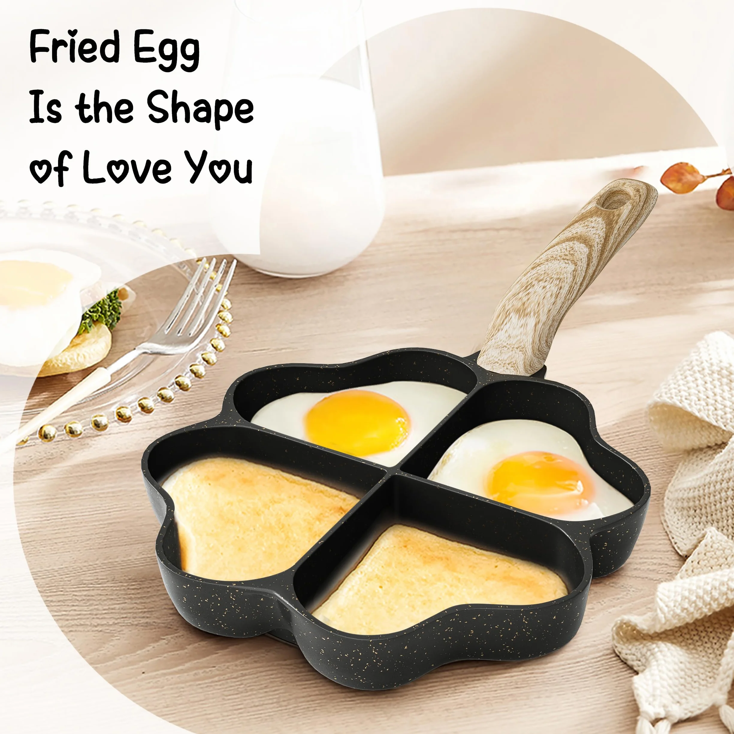 RIOVARM Patelnie do omletów indukcja Black