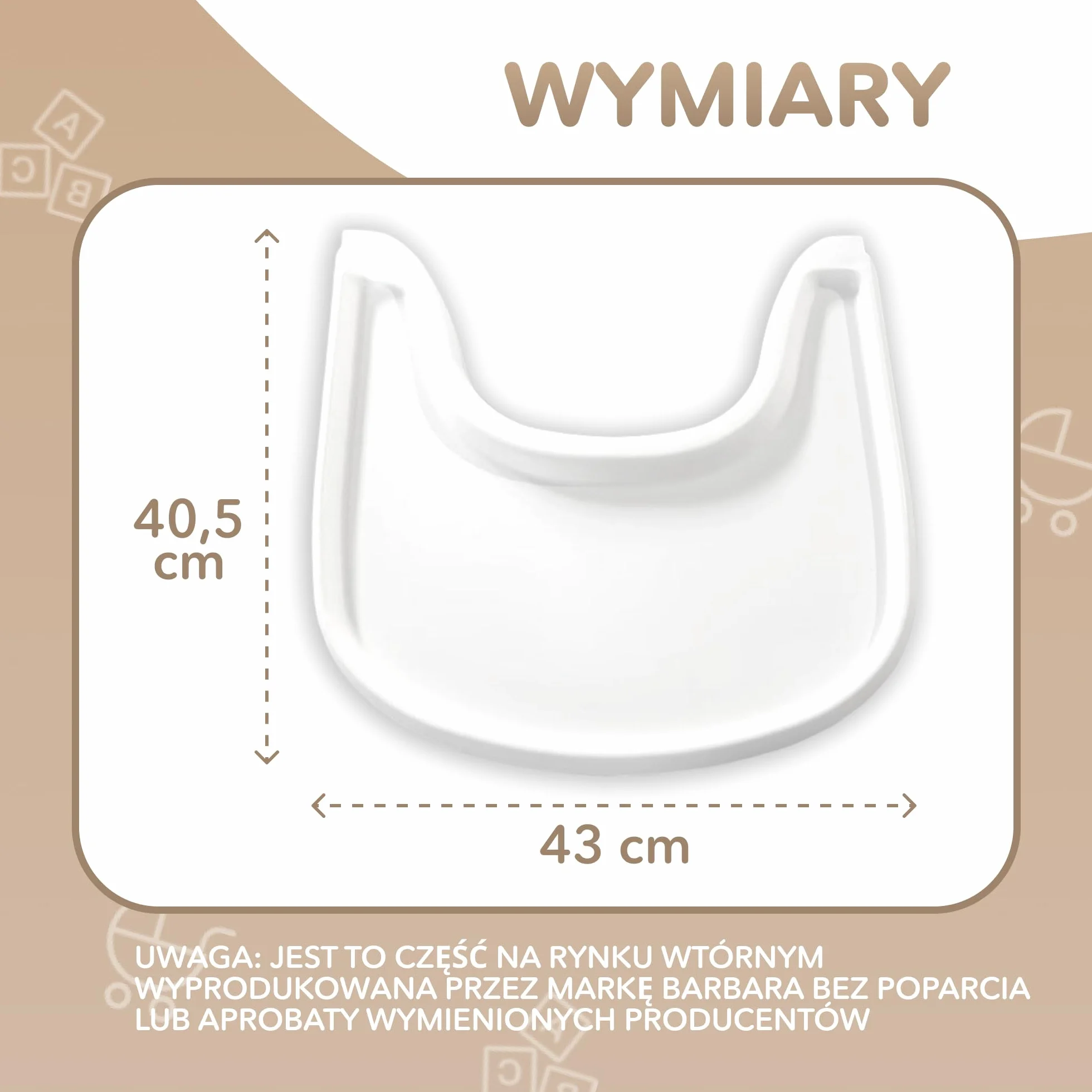 Stół do wysokiego krzesła kompatybilny z krzesłem Stokke Tripp Trapp z wydajną, gładką powierzchnią ssącą, ergonomiczną, łukowatą konstrukcją, błyszcząco-białym, nie zawiera BPA, łatwy montaż