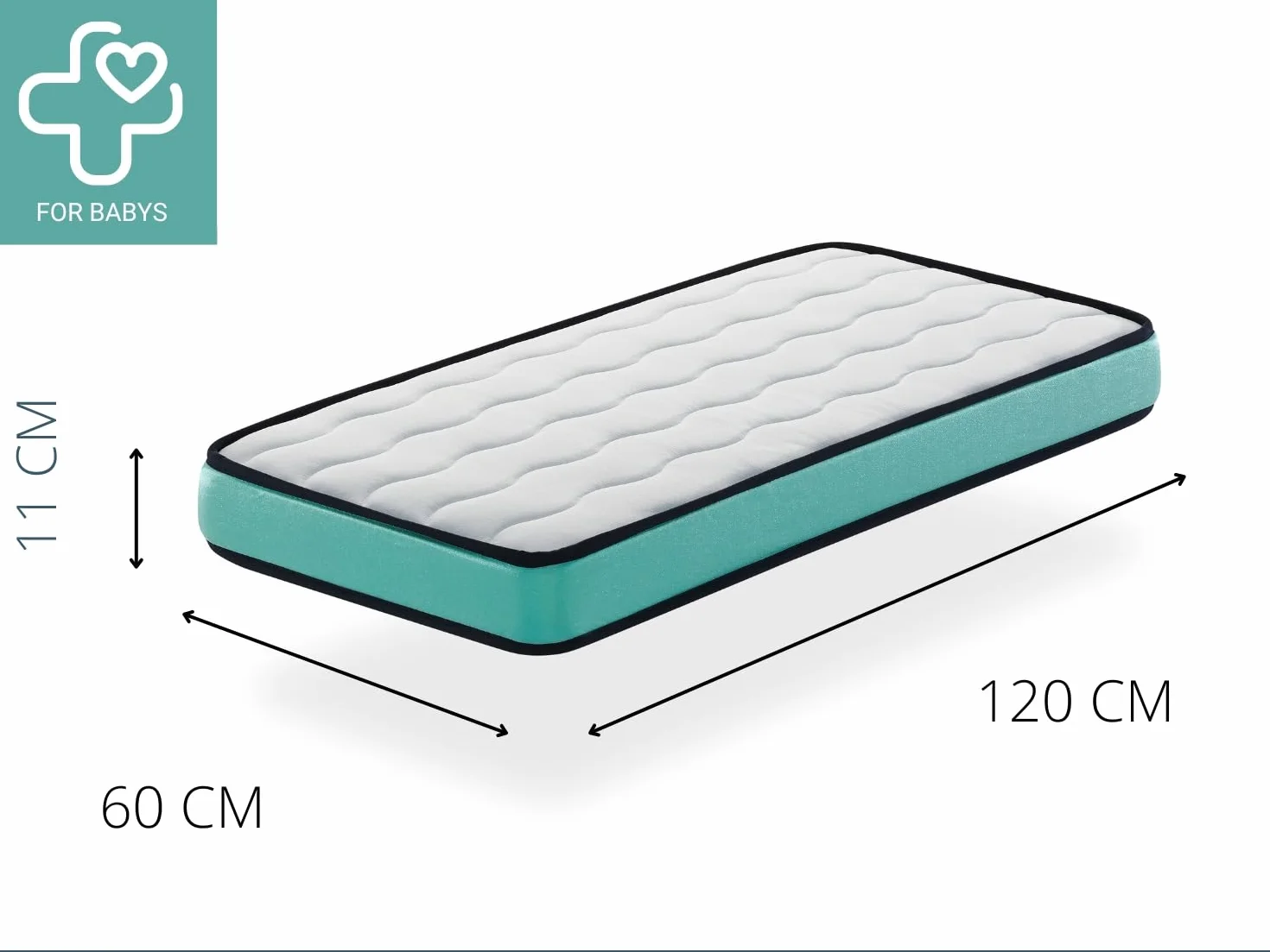 DREAMDI Materac łóżeczkowy 60X120X11 CM Comfort Baby - oddychający, ergonomiczny