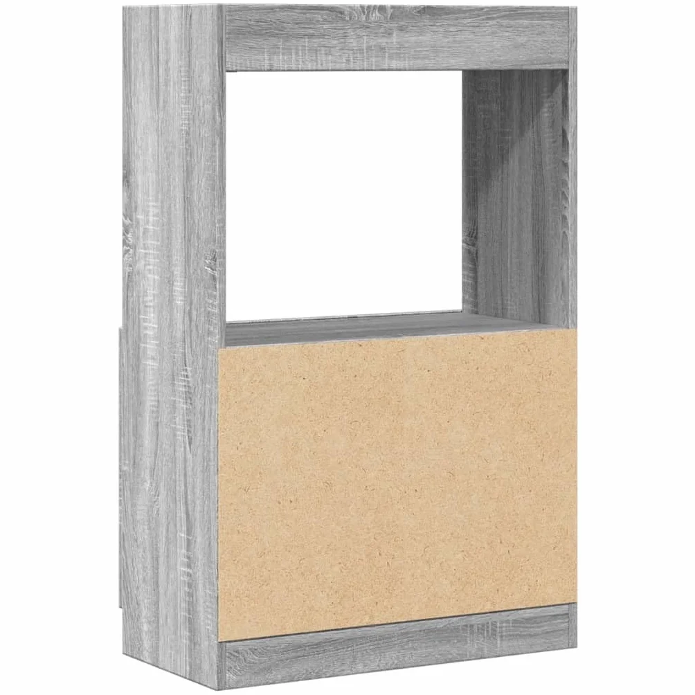 Générique Bufet wysoki Sonoma szary 63x33x100 cm Wood Ingenierie | Szafka na drzwi, Duże przechowywanie, Meble do salonu lub biura, Uchwyt ścienny w zestawie