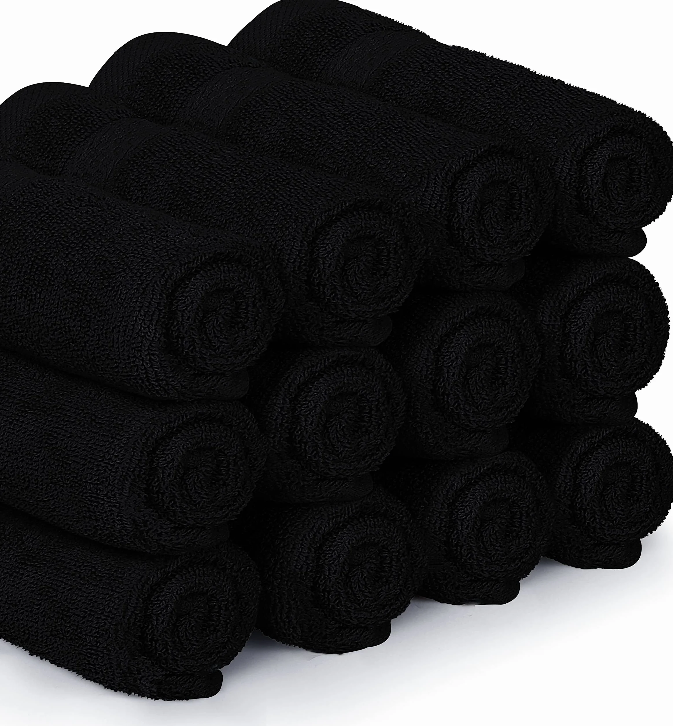 Utopia Towels Zestaw ręczników Premium 30x30 cm 100% bawełniane ściereczki do twarzy 12-pak czarny