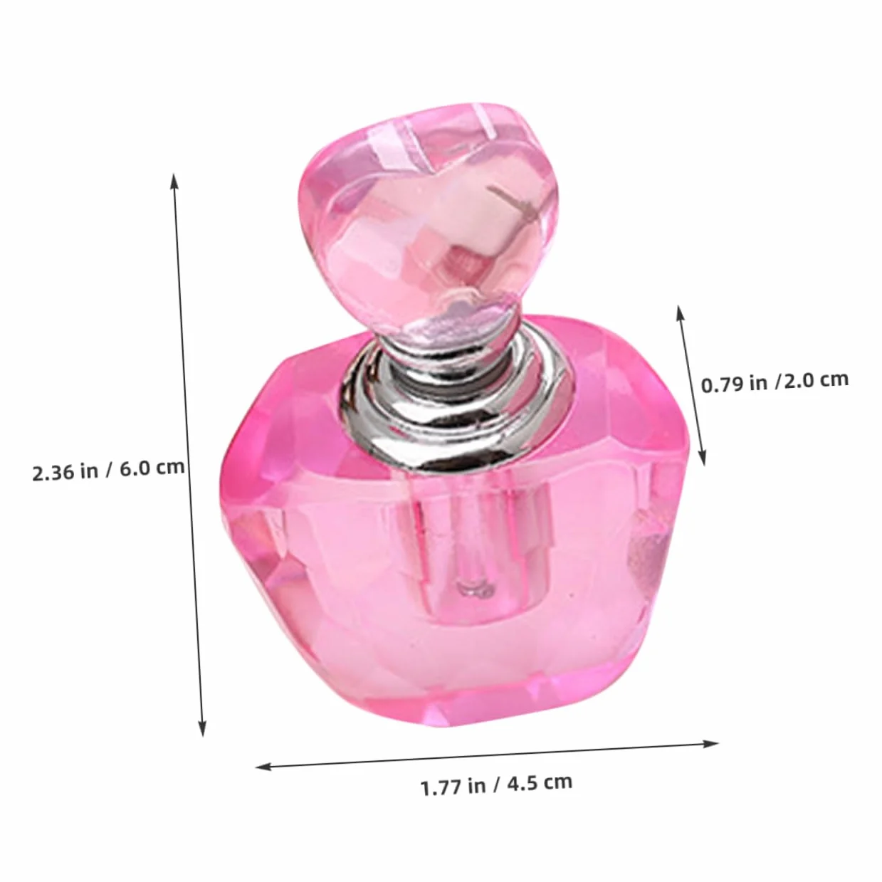 Mały Szklany Flakonik Perfumy z Pudełkiem Urokliwy Flakon Kształcie Serca Idealny Do Przechowywania Perfum Luksusowy Upominek Ślub i Inne Okazje