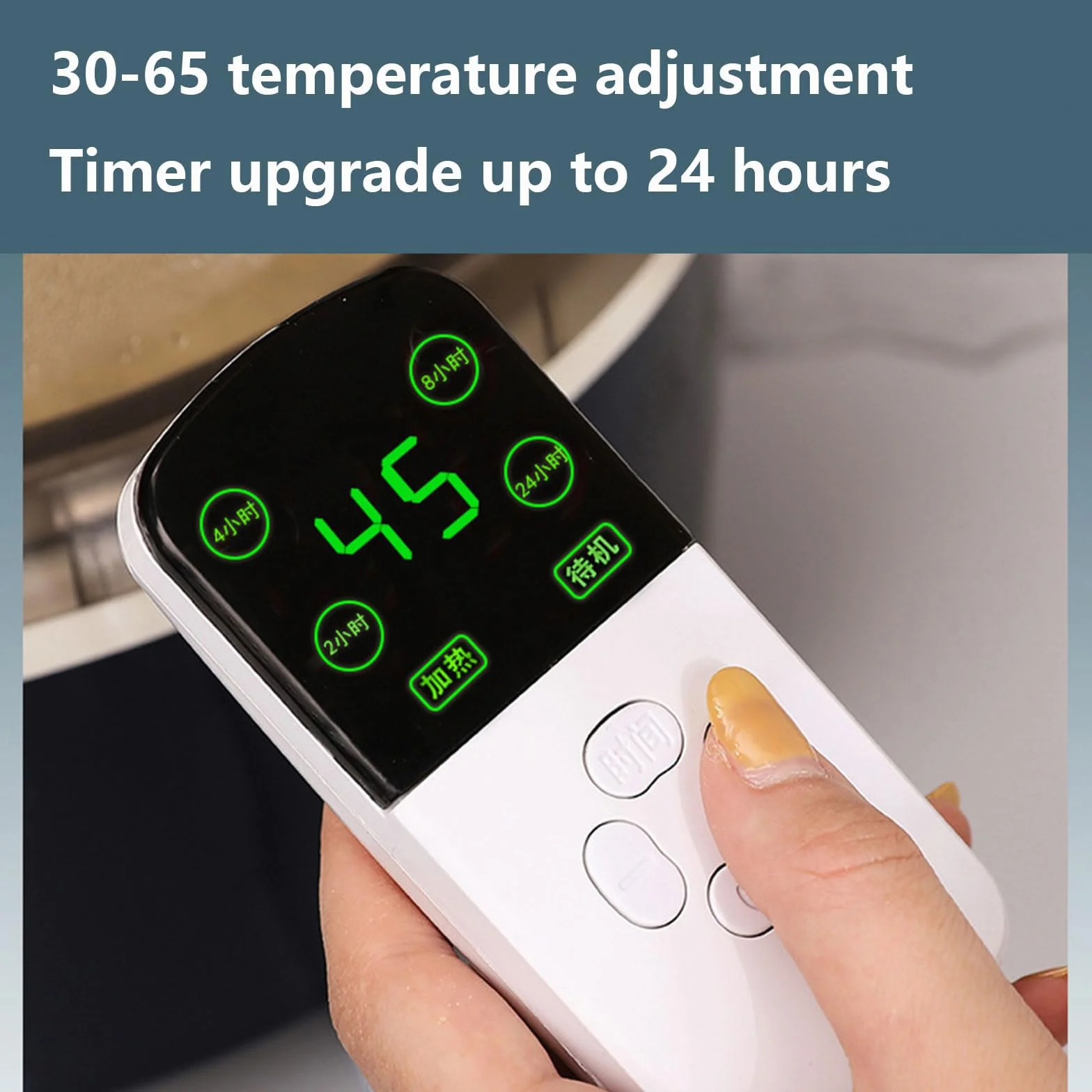 Rozrusznik do chleba na zakwasie, z podgrzewaczem, regulowana temperatura 30-65°C, stal nierdzewna 304, wewnętrzne ogrzewanie 360° do jogurtu, natto i bułek gotowanych na parze