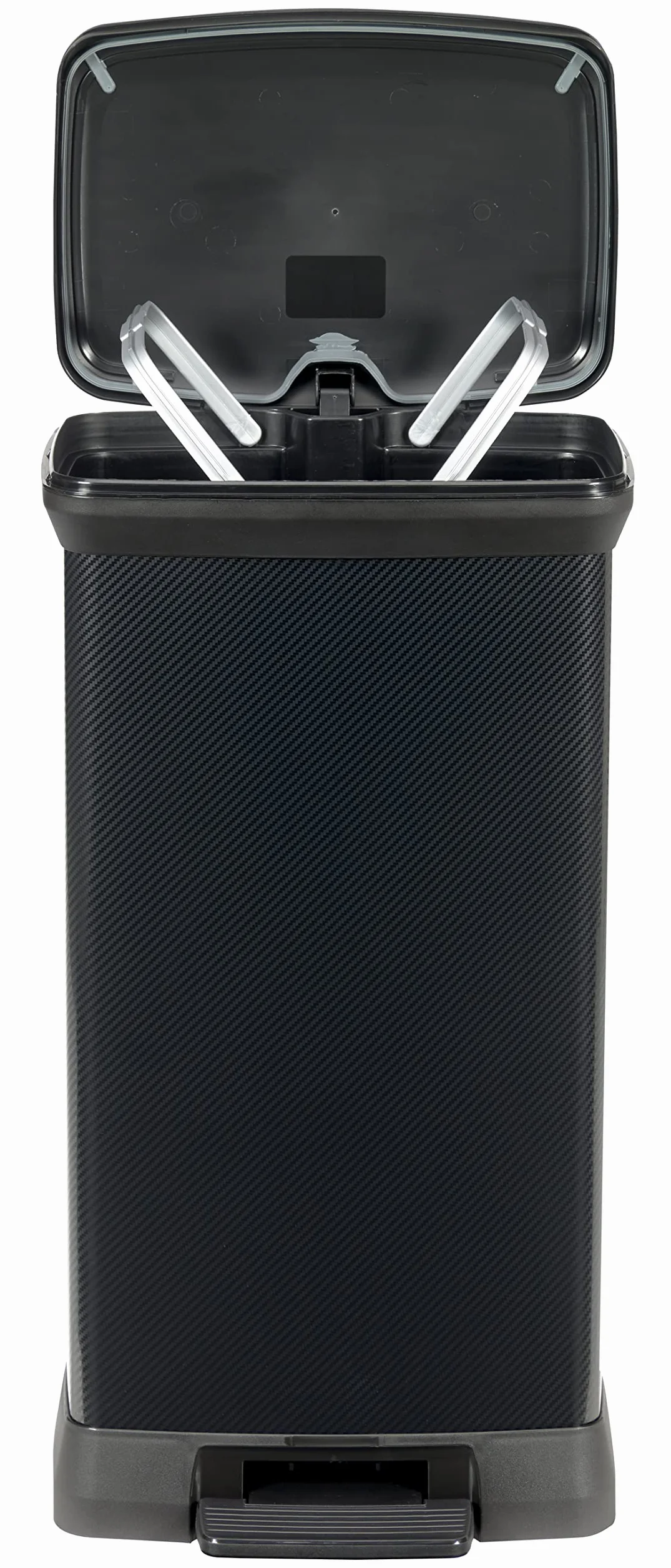 Curver Metalowy efektów Touch Deco Bin, czarny, 50 litrów