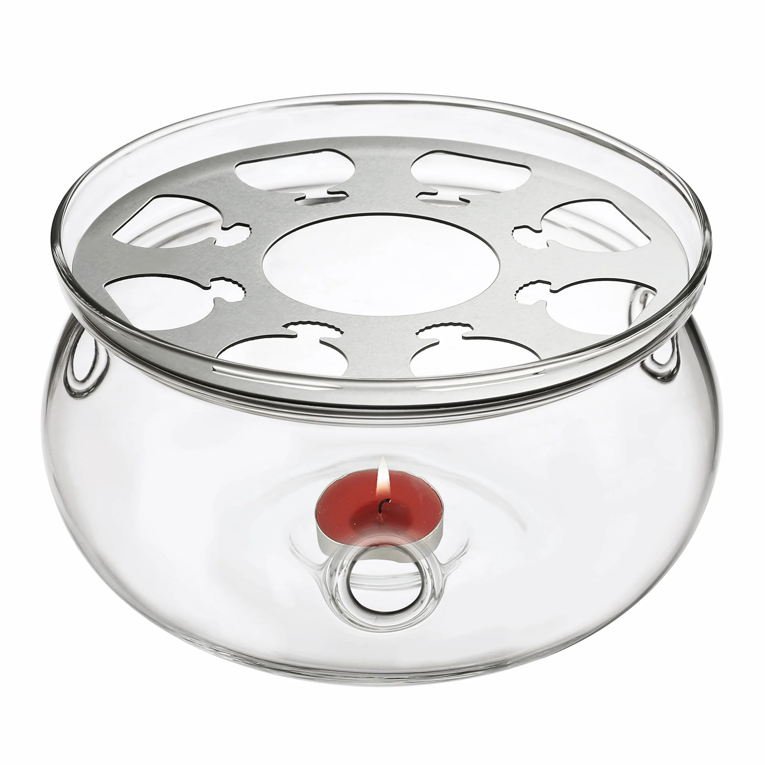 CnGlass Szklany podgrzewacz do herbaty o średnicy 13,5 cm (świeca nie jest dołączona)