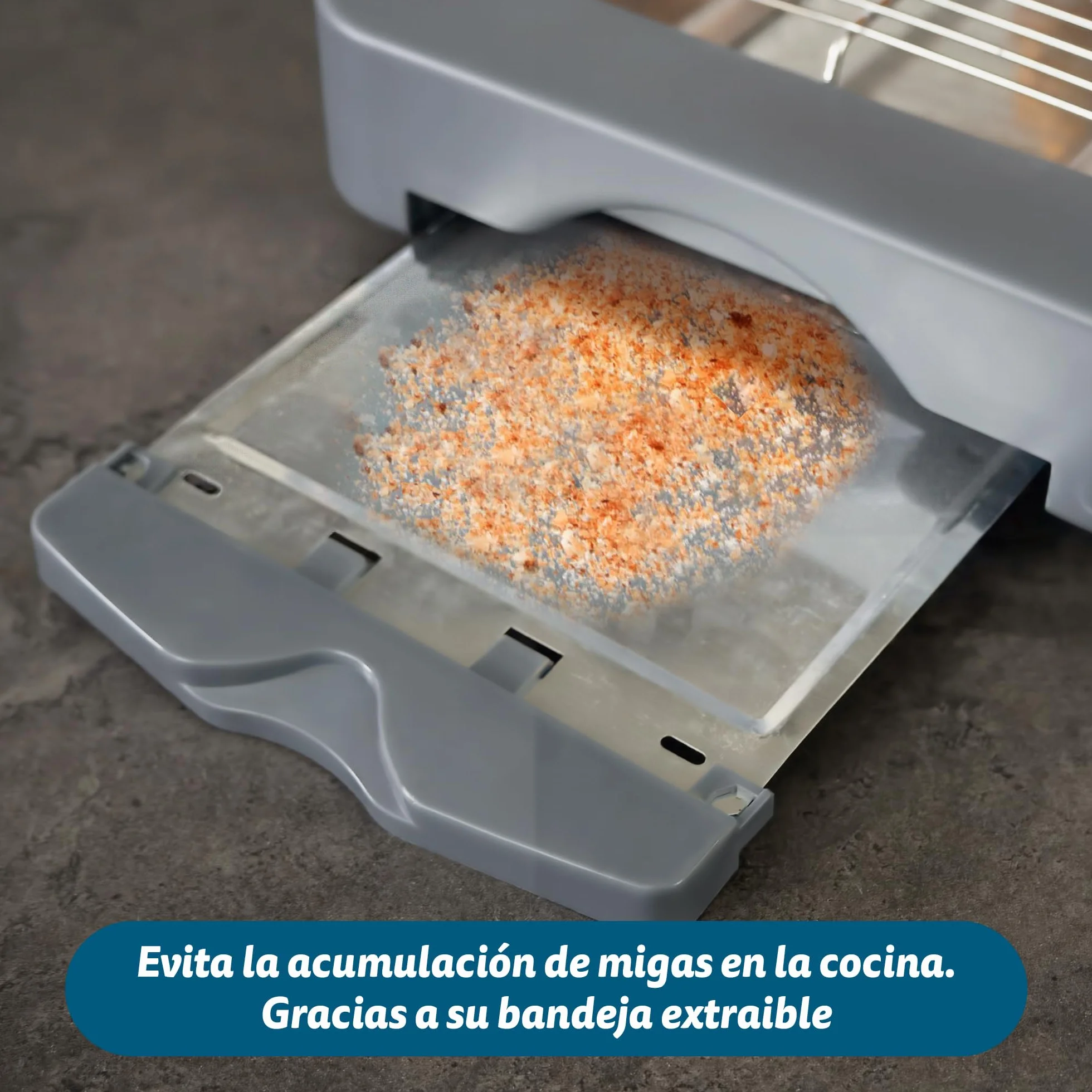 Grunkel - Płaski toster do wszystkich typów głowic i pieczonych potraw o mocy 600 W, timer z 6 poziomami i crumbą, model TSP-G2