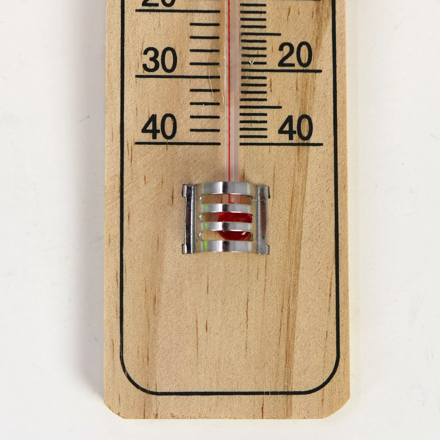 COM-FOUR® 4x Termometr - drewniany termometr do wnetrz - miernik temperatury ze skala w stopniach Celsjusza i Fahrenheita (04 sztuk - 21,9x4,8x0,6cm)