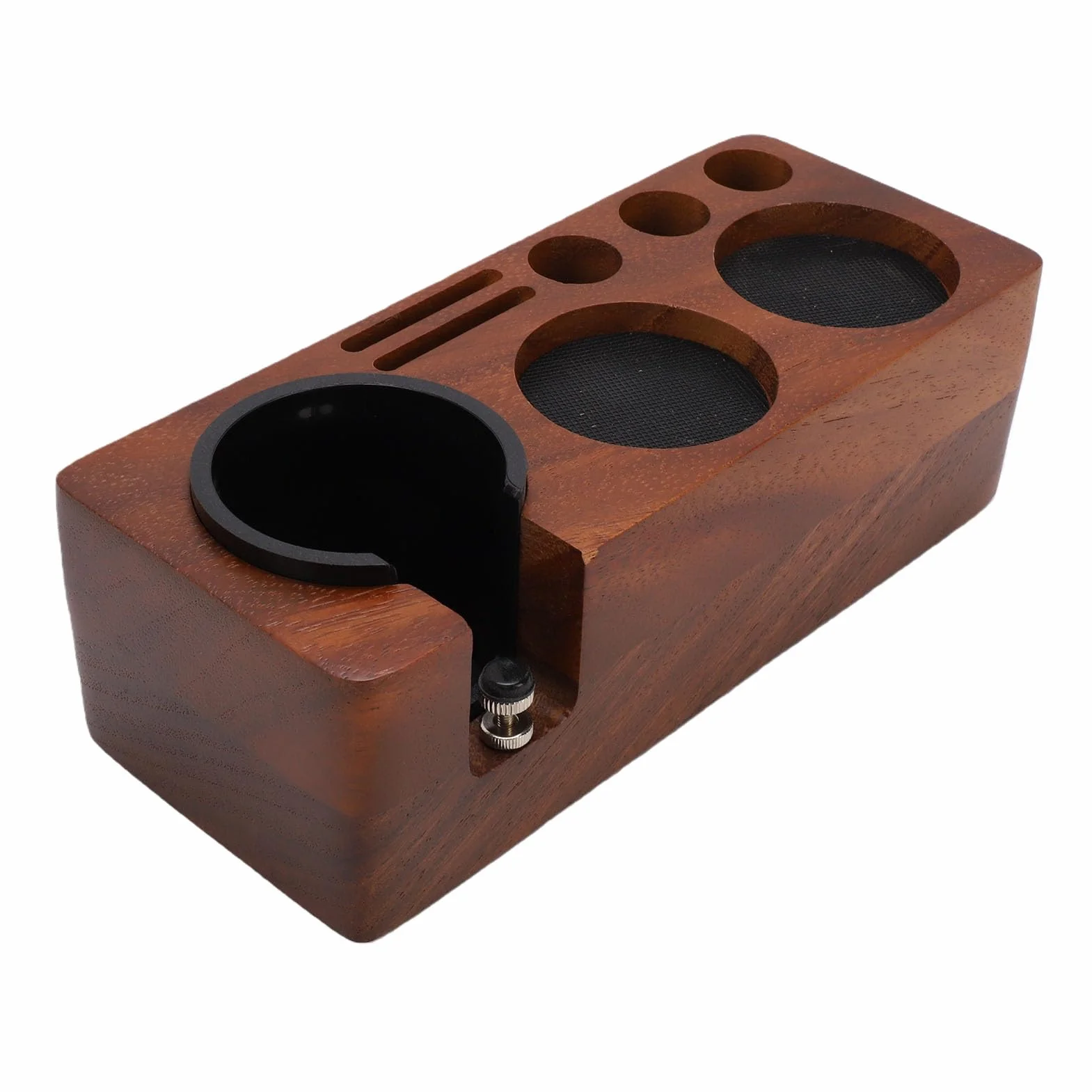 Jiawu Zestaw Akcesoriów do Ekspresu do Kawy, Przenośny Zestaw Ubijaków Kawy 58 Mm, Narzędzi Ubijania ze stacją Ubijania Drewna, Dystrybutorem igieł i szczoteczką Czyszczenia Domowego Parzenia