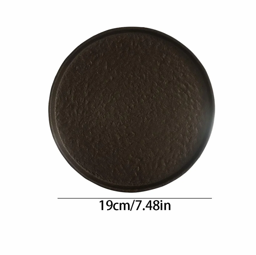 Ceramiczny zestaw do herbaty sucha taca do herbaty domowy okrągły talerz na owoce, wystrój w stylu chińskim, 19 cm