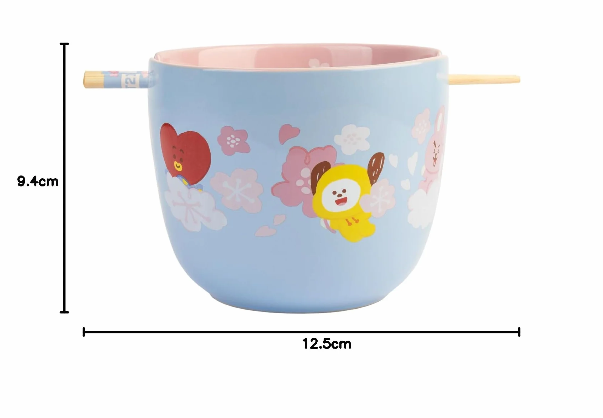Grupo Erik BT21 Official Merchandise - BT21 Bowl & Chopsticks | Ramen Bowl, Noodle Bowl, Soup Bowl, Japanese Bowl | BT21 Merchandise, BT21 Gifts