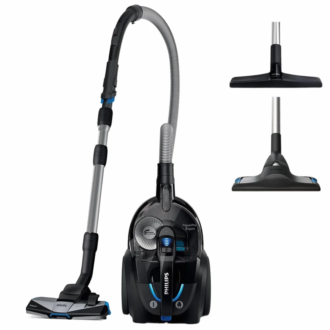 Philips Seria 7000 Odkurzacz Bezworkowy PowerPro Expert - Moc 900W, Filtr Allergy H13, Technologia PowerCyclone 8 i AllergyLock, Nasadka TriActive+, Zasięg 10 m, 2 l pojemnik (FC9741/09)
