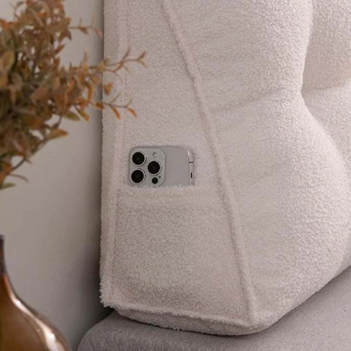 Duże poduszki na koturnie z rolką pod szyję, zagłówek, trójkątna poduszka do czytania, miękka sofa, poduszka do pozycjonowania, podparcie lędźwiowe, oparcie talii (100 x 50 x 20 cm, niebieska)