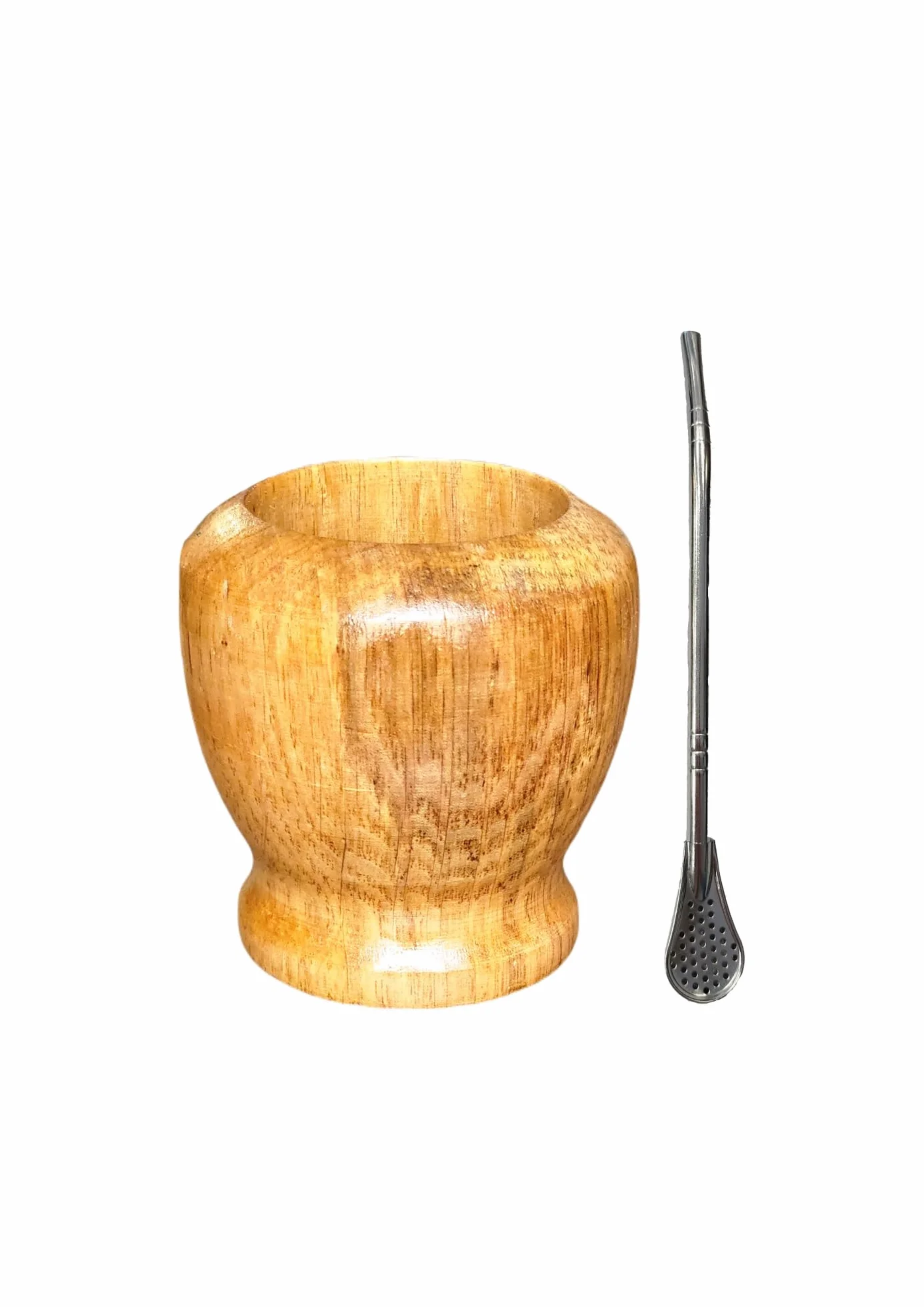 Argentyńskie ręcznie rzeźbione naturalne drewno chlebowe matowe z żarówką, Yerba Mate Gourd Cup, Mate Becher, Matte Cup