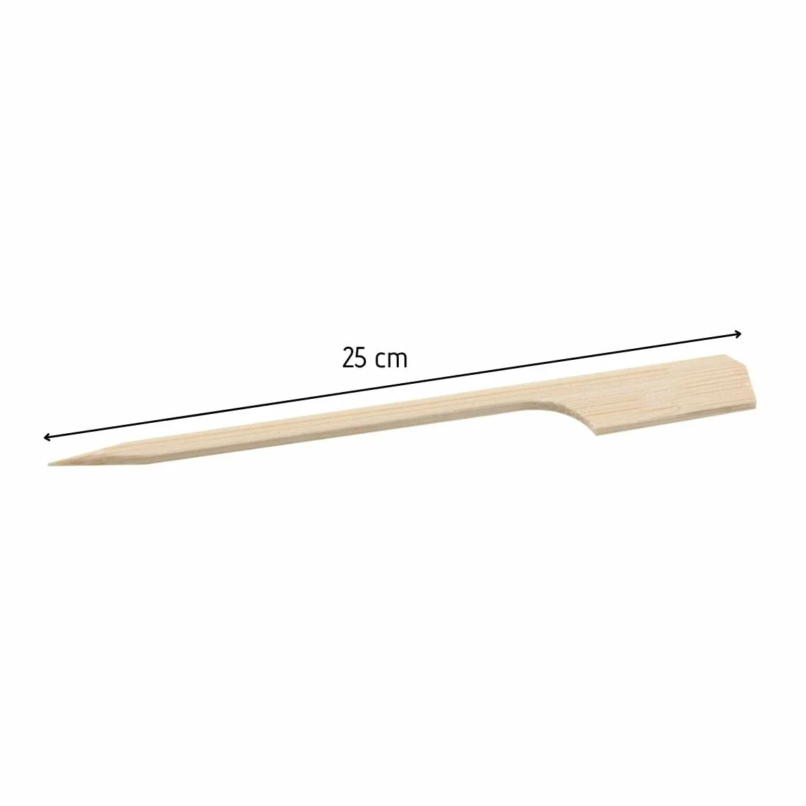 Fackelmann 50866 Zestaw 50 drewnianych szpikulców 25 cm, drewniane szpikulce, szpikulce aperitify, drewniane patyczki, Bambus, 25 cm