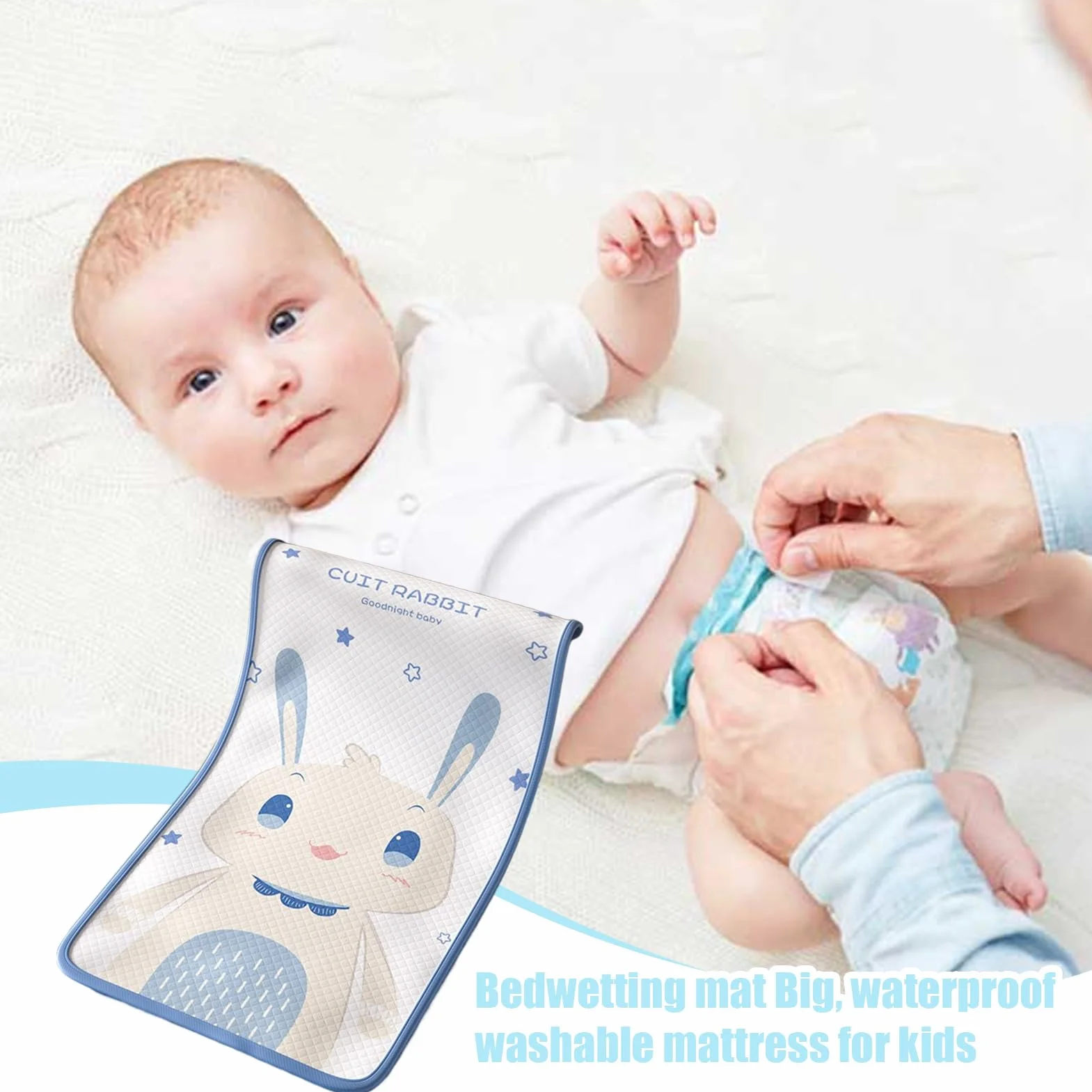 Kids Bed Wetting Pads, Waterproof Reusable Mattress Protector, Reusable Protector, Heavy Absorbency Leak Proof Pad for Babies, Prevents Spills, Stains, and Baby Beds
