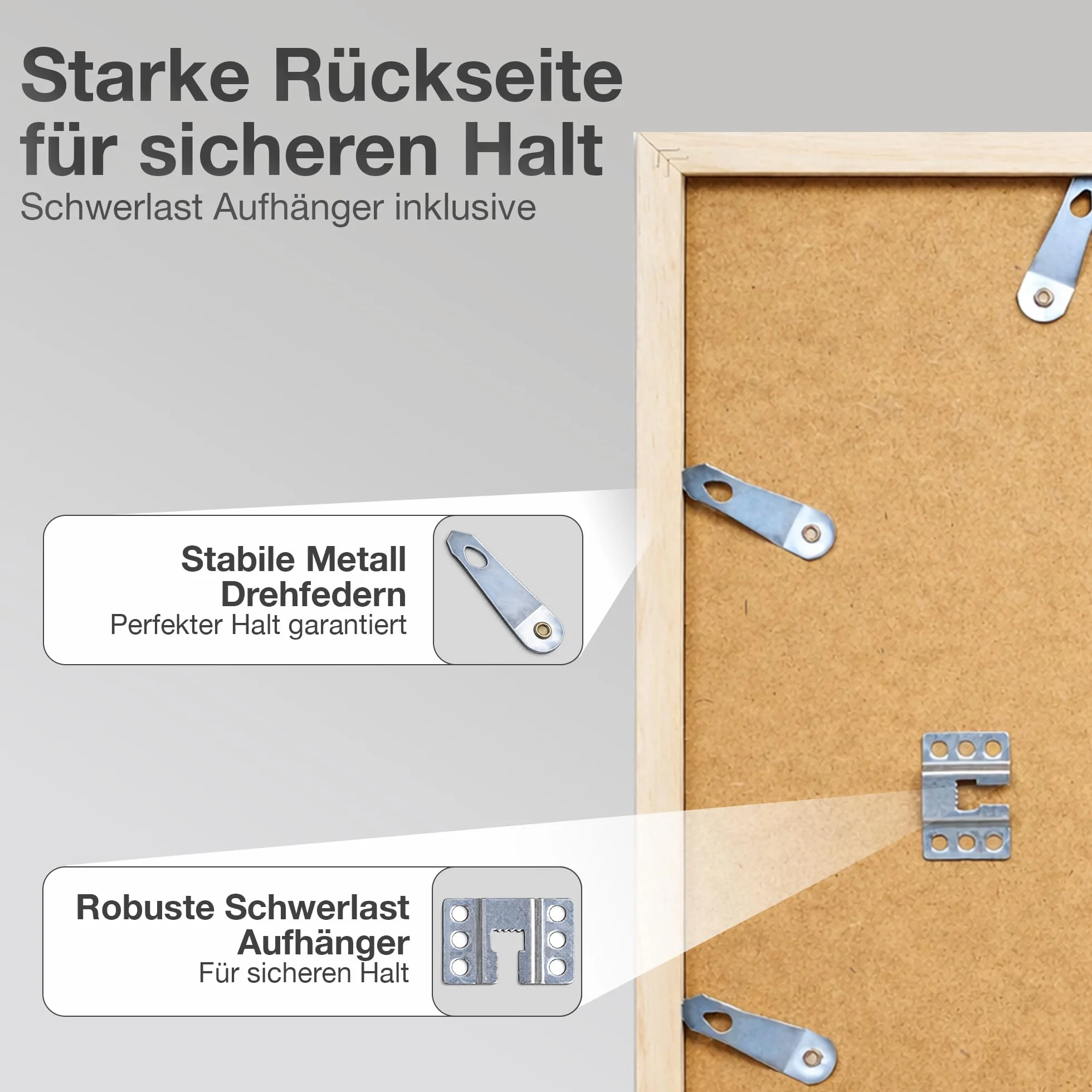 Ramka na koszulkę z litego drewna Srebrna 70x90 cm - Made in Germany - Witryna na koszulkę z czarnym tłem i szeroką ramą - Głęboka ramka na zdjęcia - Duża ramka do wypełniania