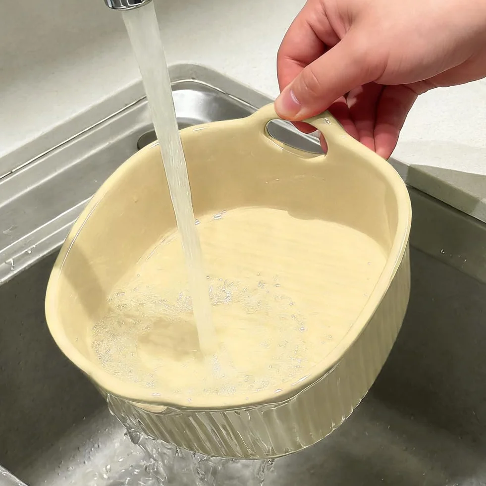 Ceramiczna forma do pieczenia 650 ml, 18,5 x 16,5 x 6 cm, kwadratowy kształt piekarnika z uchwytem, odporna na zarysowania i przecięcia, do lasagne, tiramisu, zapiekanek, akcesoriów do frytkownicy